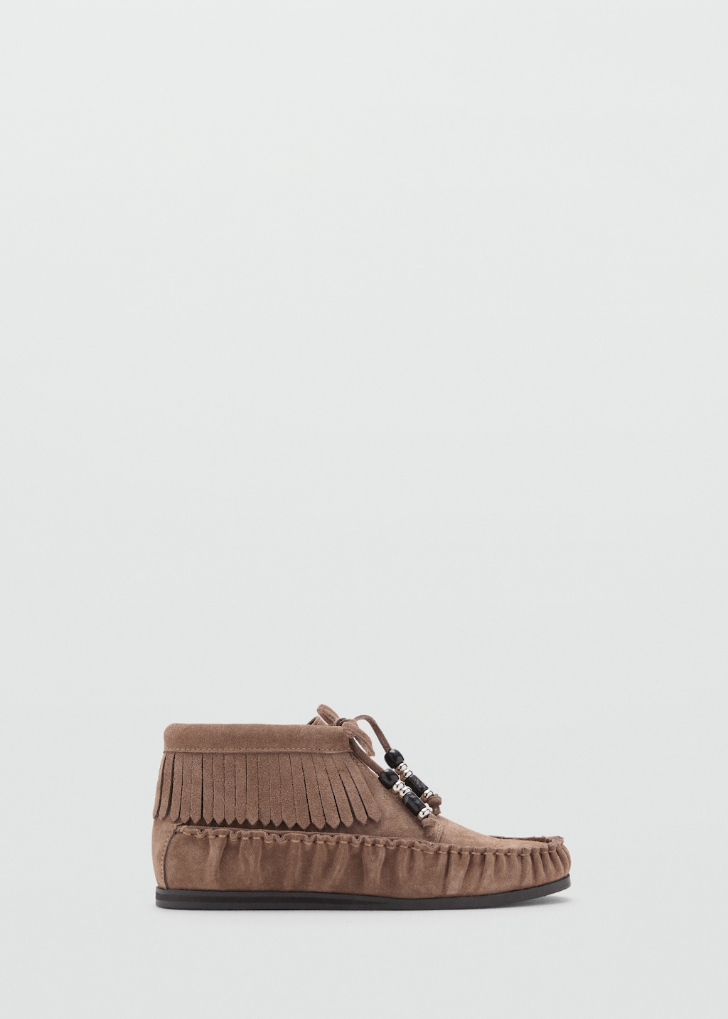 Fringed leather loafers