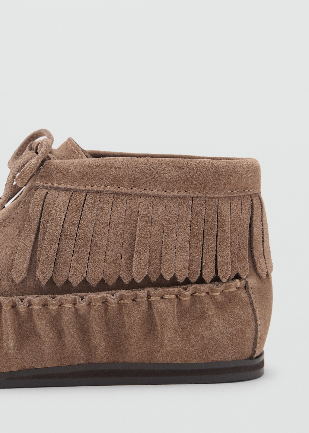 Fringed leather loafers