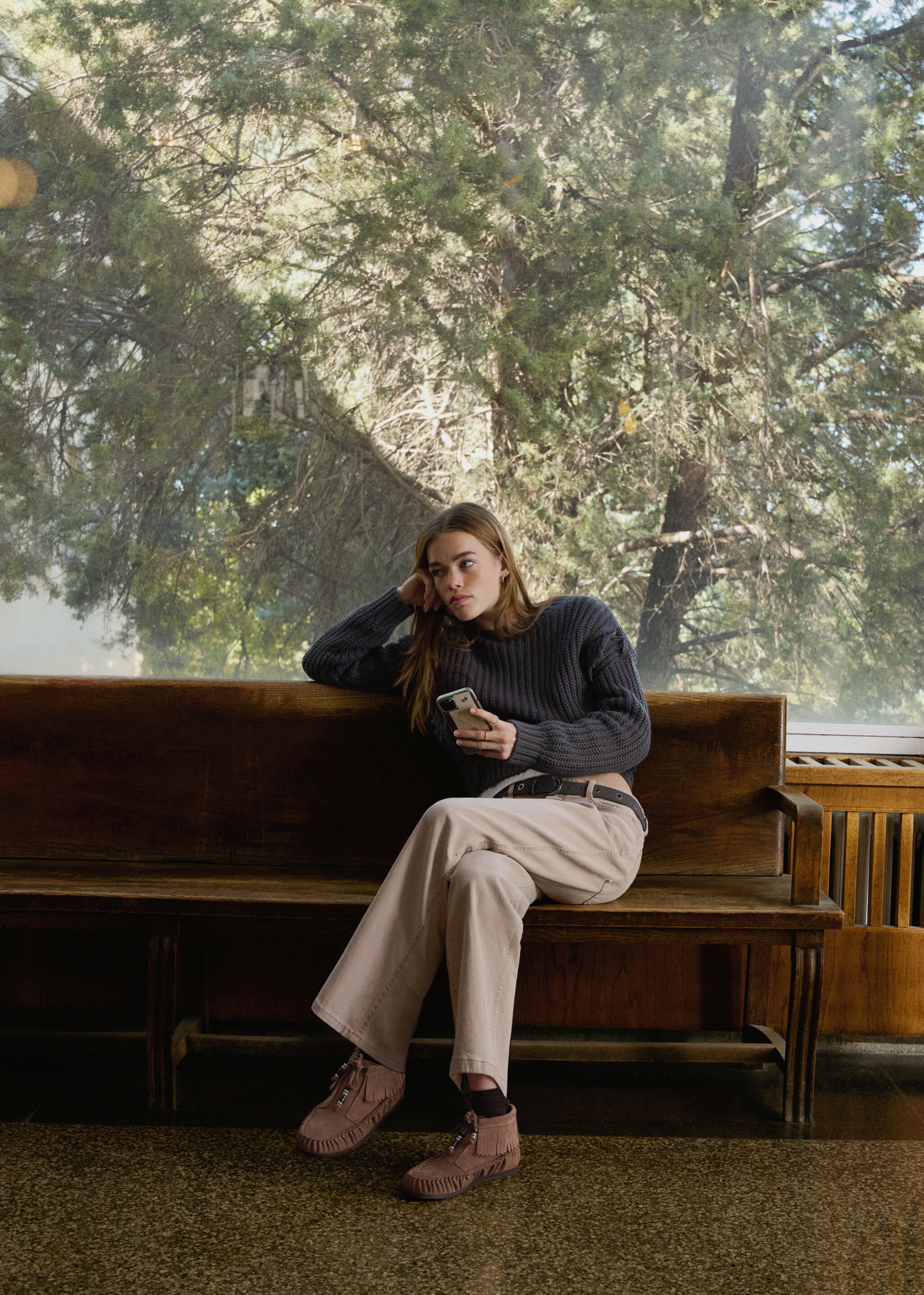 Fringed leather loafers - Details of the article 9, Medium Brown. Ref: 17067894-00.