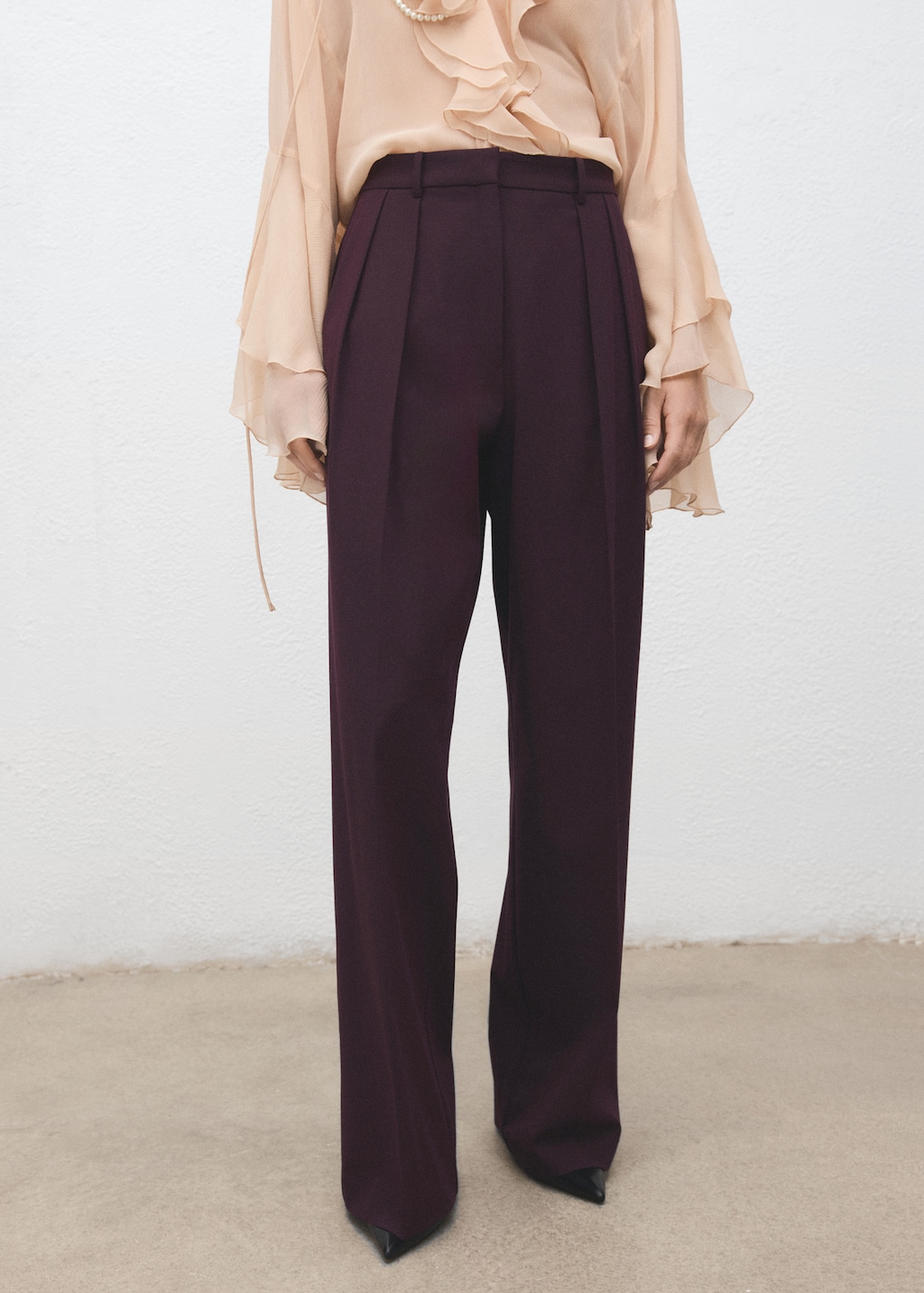 PHOTOCOPIEU ／ WIDE LEG TROUSERS ／ 36 PHOTOCOPIEU / フォトコピュー： SIDE-ZIP WIDE TROUSERS(ODETTE