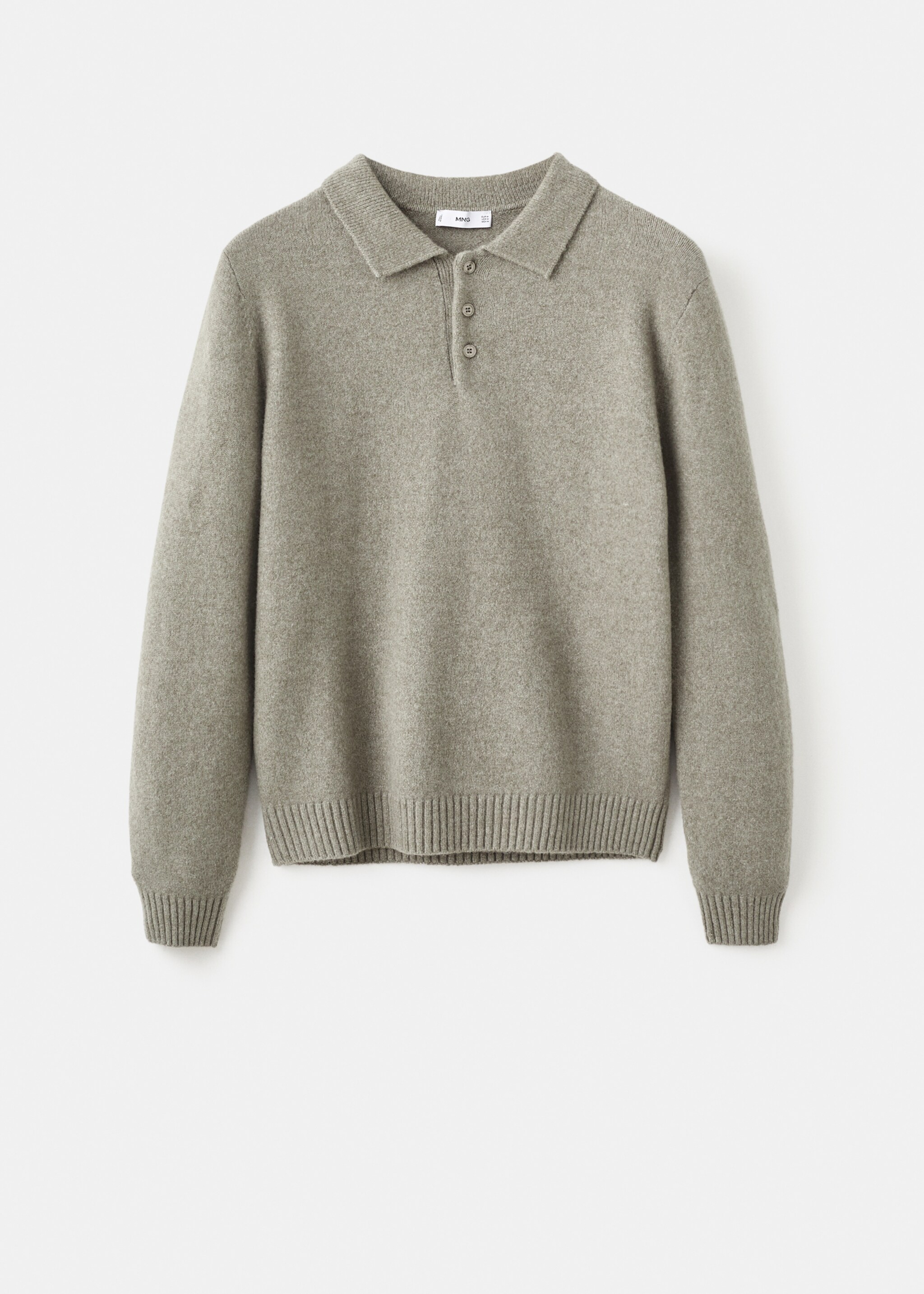 Knitted wool blend polo sweater - Article without model, Pastel Green. Ref: 17067896-00.
