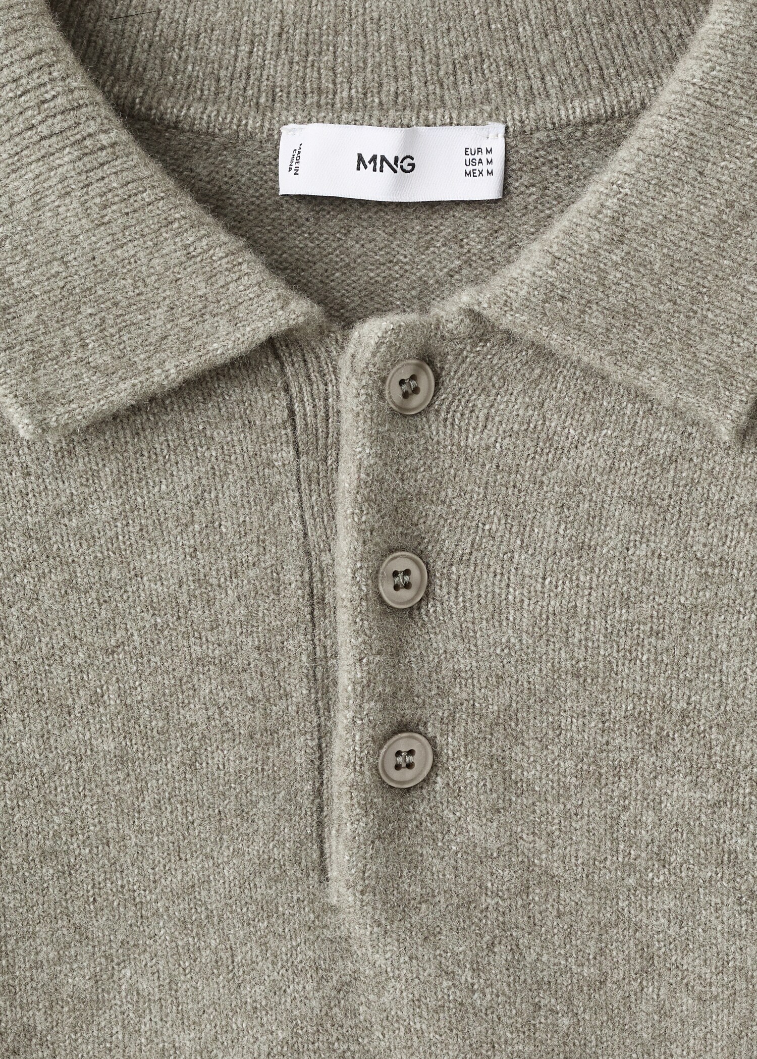 Pull-over polo maille laine mélangée - Détail de l'article 8