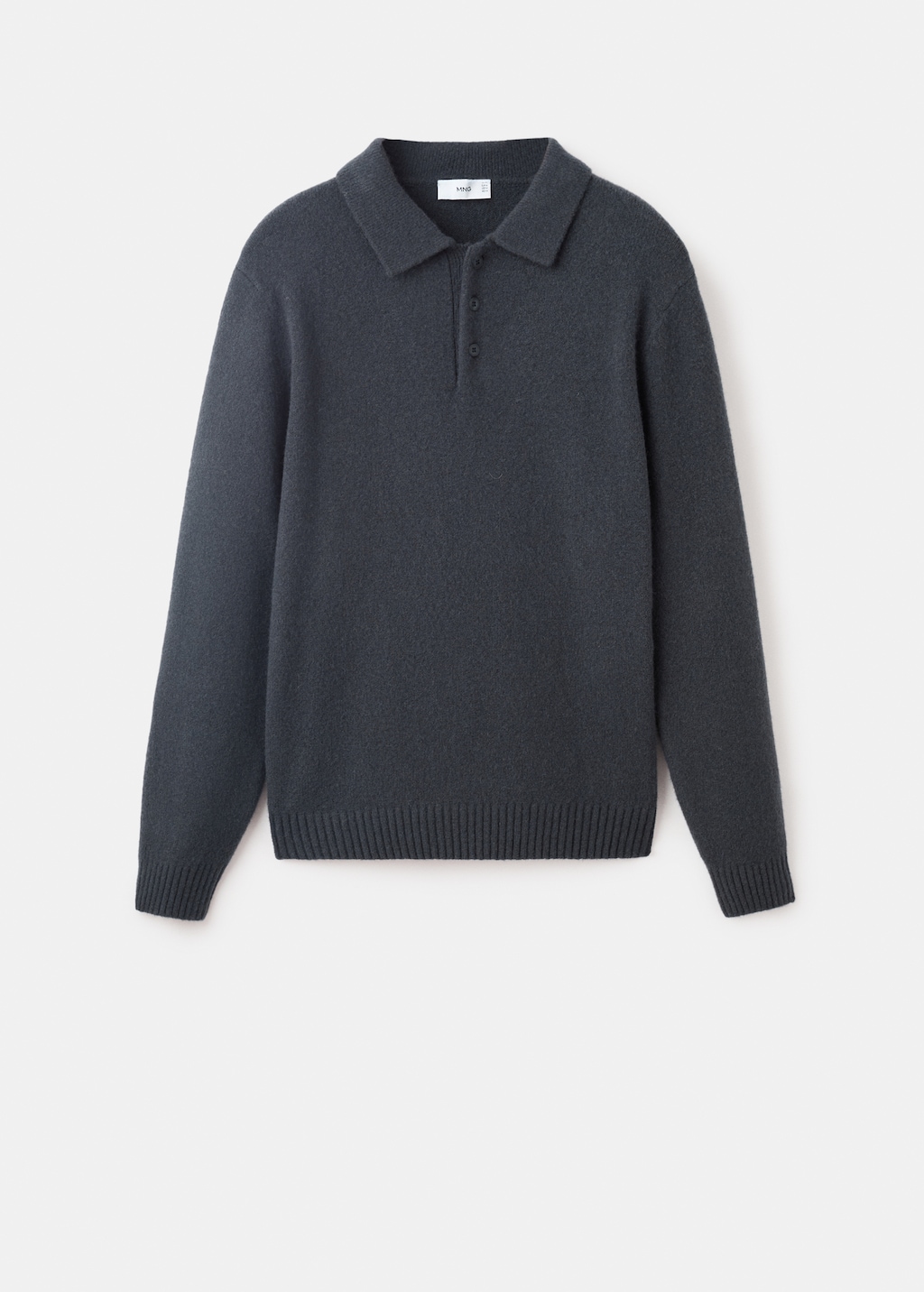 Knitted wool blend polo sweater