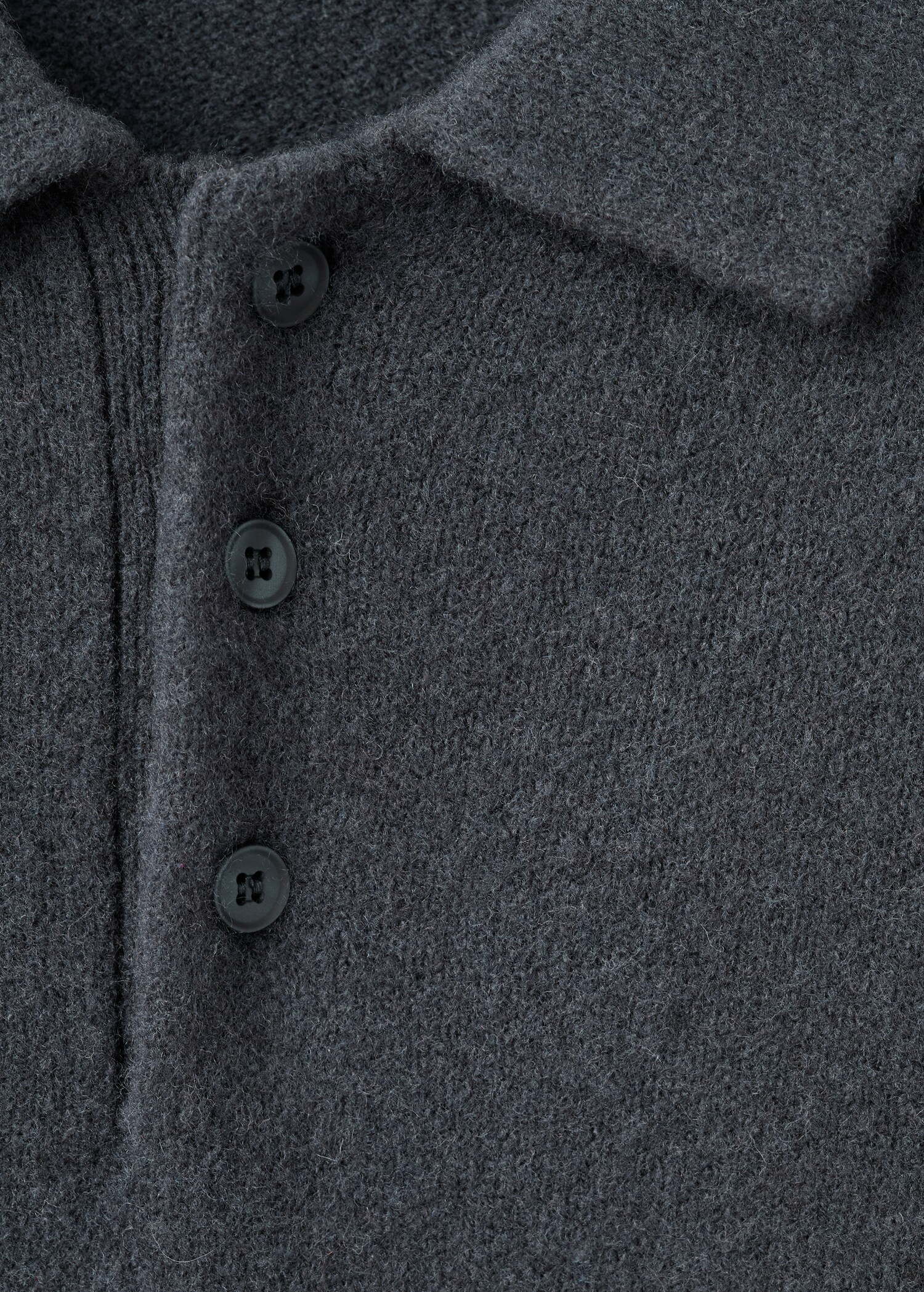 Polo-Stricksweatshirt aus Wollgemisch - Detail des Artikels 8