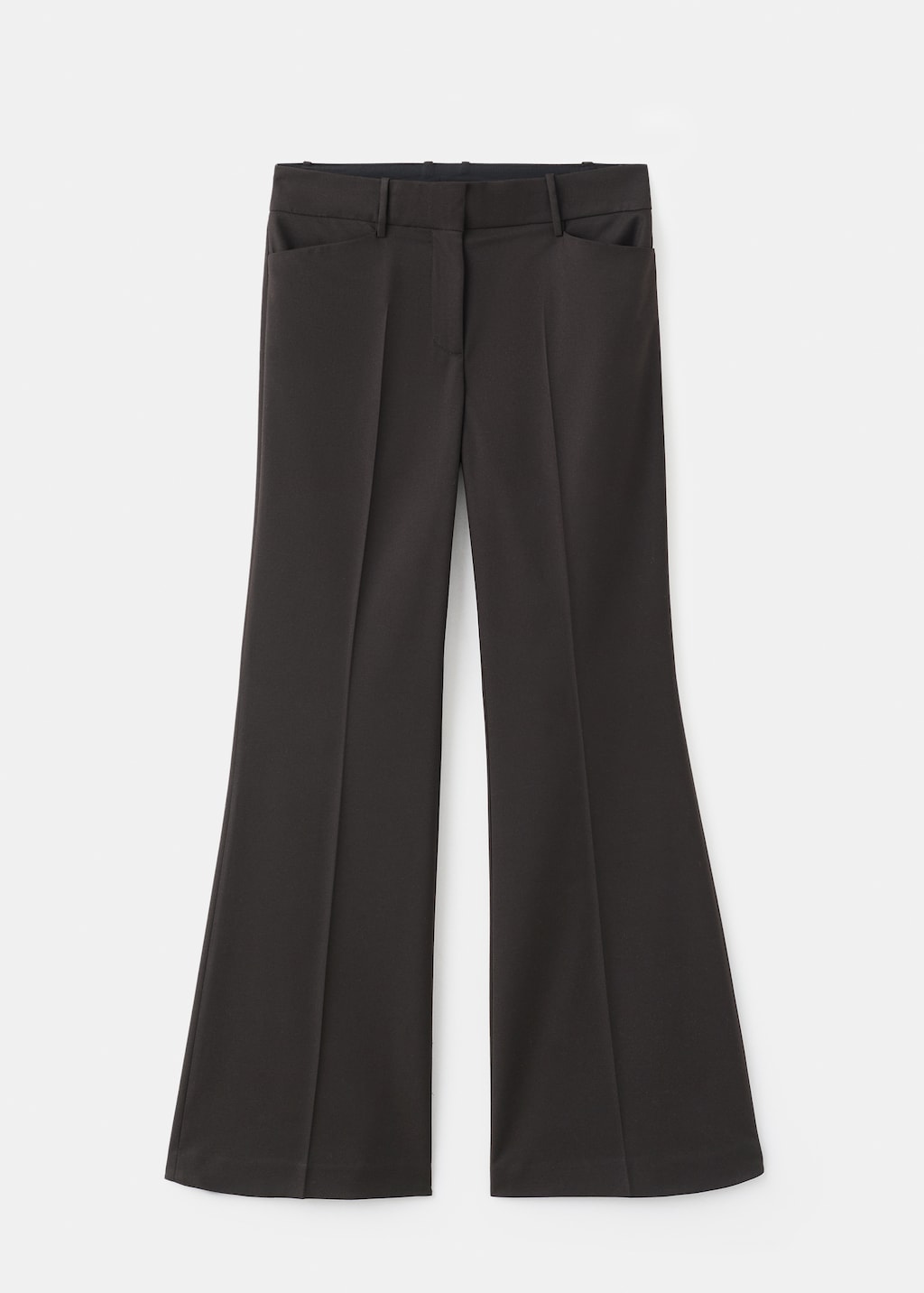 Mid-rise flare pants
