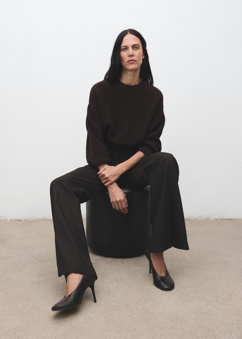 Mid-rise flare pants