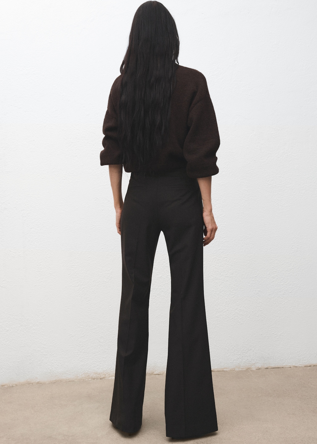 Mid-rise flare pants