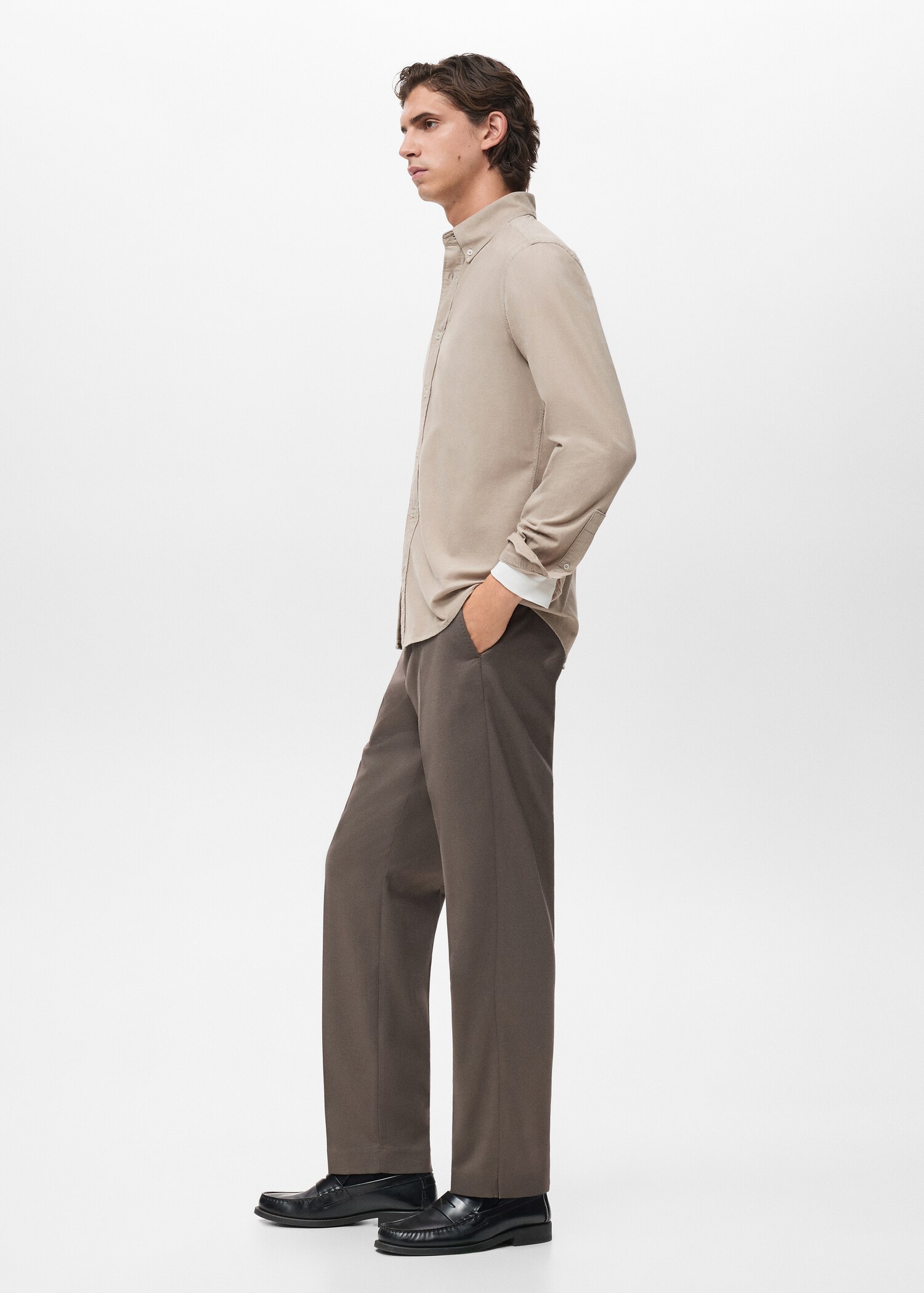 Classic-fit micro-corduroy shirt - Details of the article 2