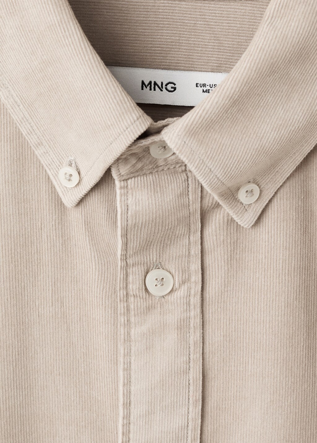 Classic-fit micro-corduroy shirt