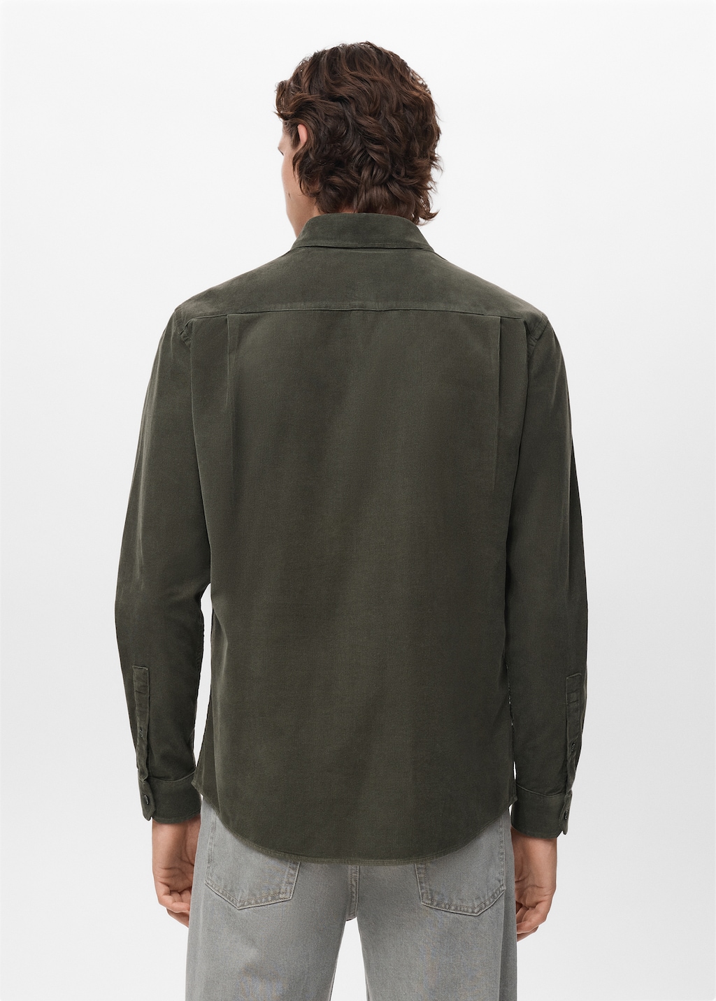 Classic-fit micro-corduroy shirt