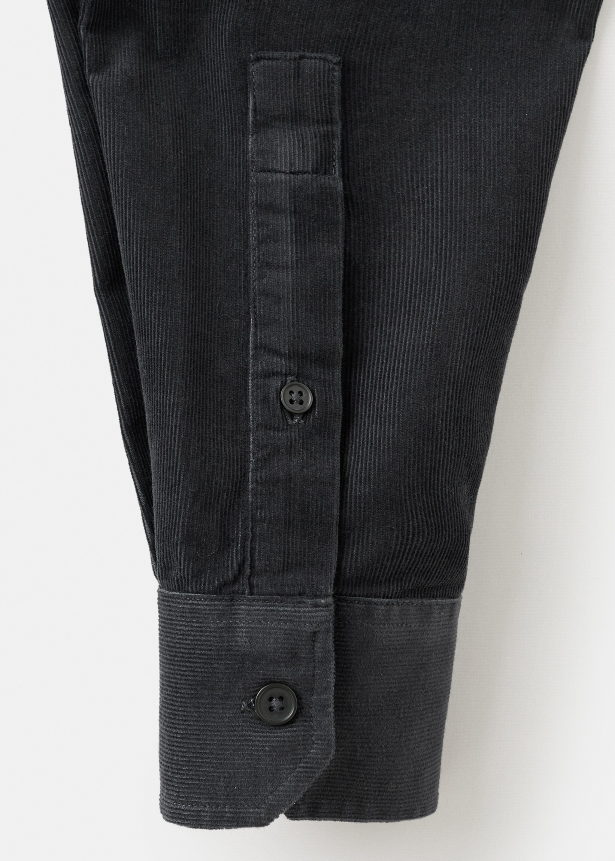 Classic-fit micro-corduroy shirt - Details of the article 0, Grey. Ref: 17067899-00.