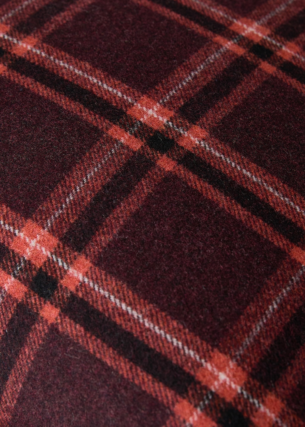 Wool check cushion cover 45x45 cm