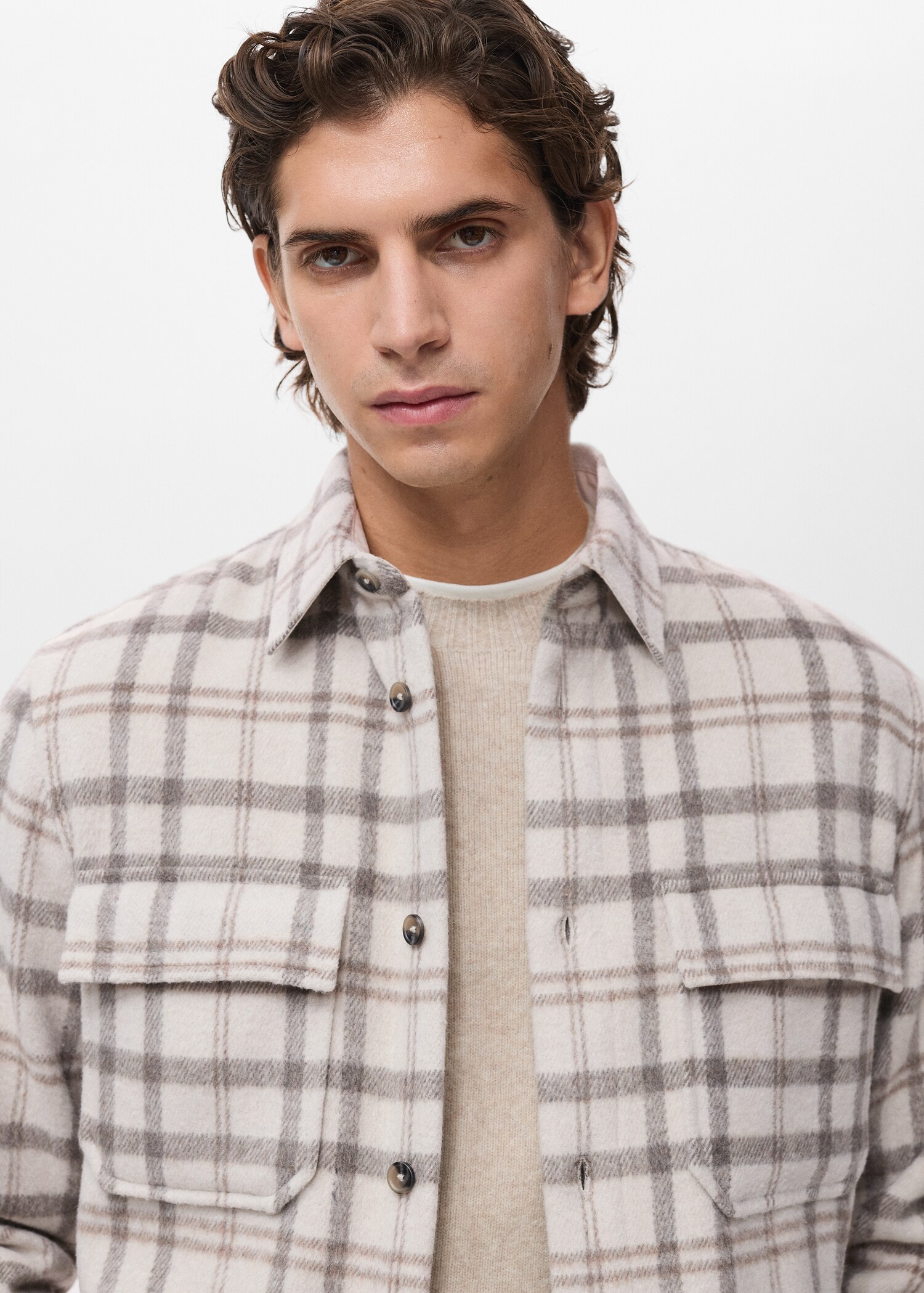 Check flannel overshirt - Details of the article 1