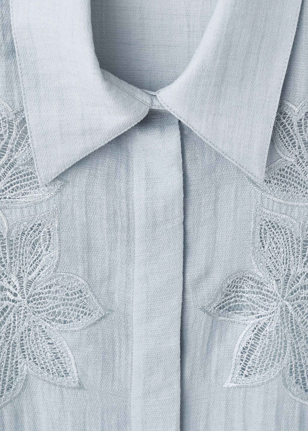Embroidered lyocell blouse