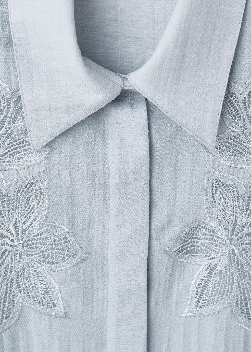 Embroidered lyocell blouse