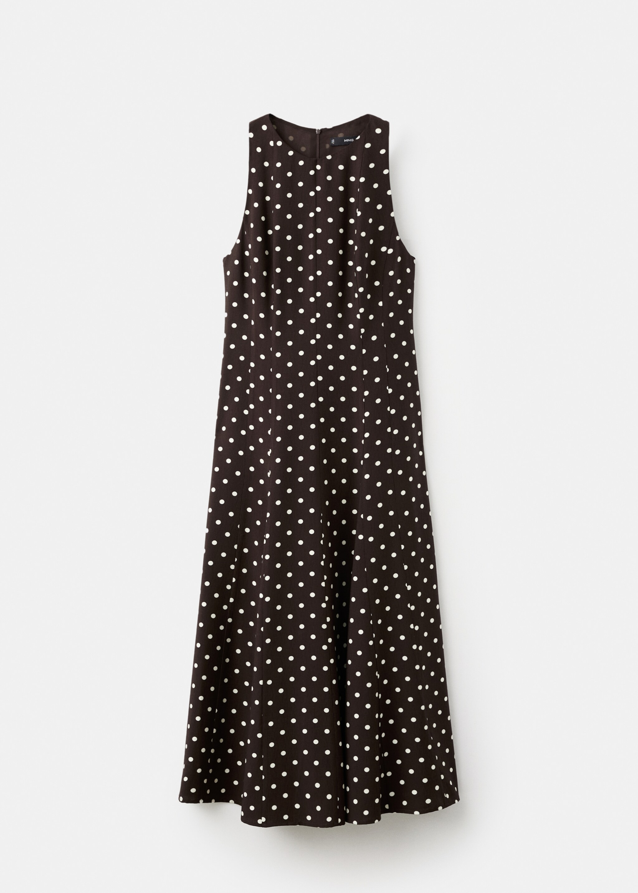 A-line polka-dot dress - Article without model, Chocolate. Ref: 17067909-00.