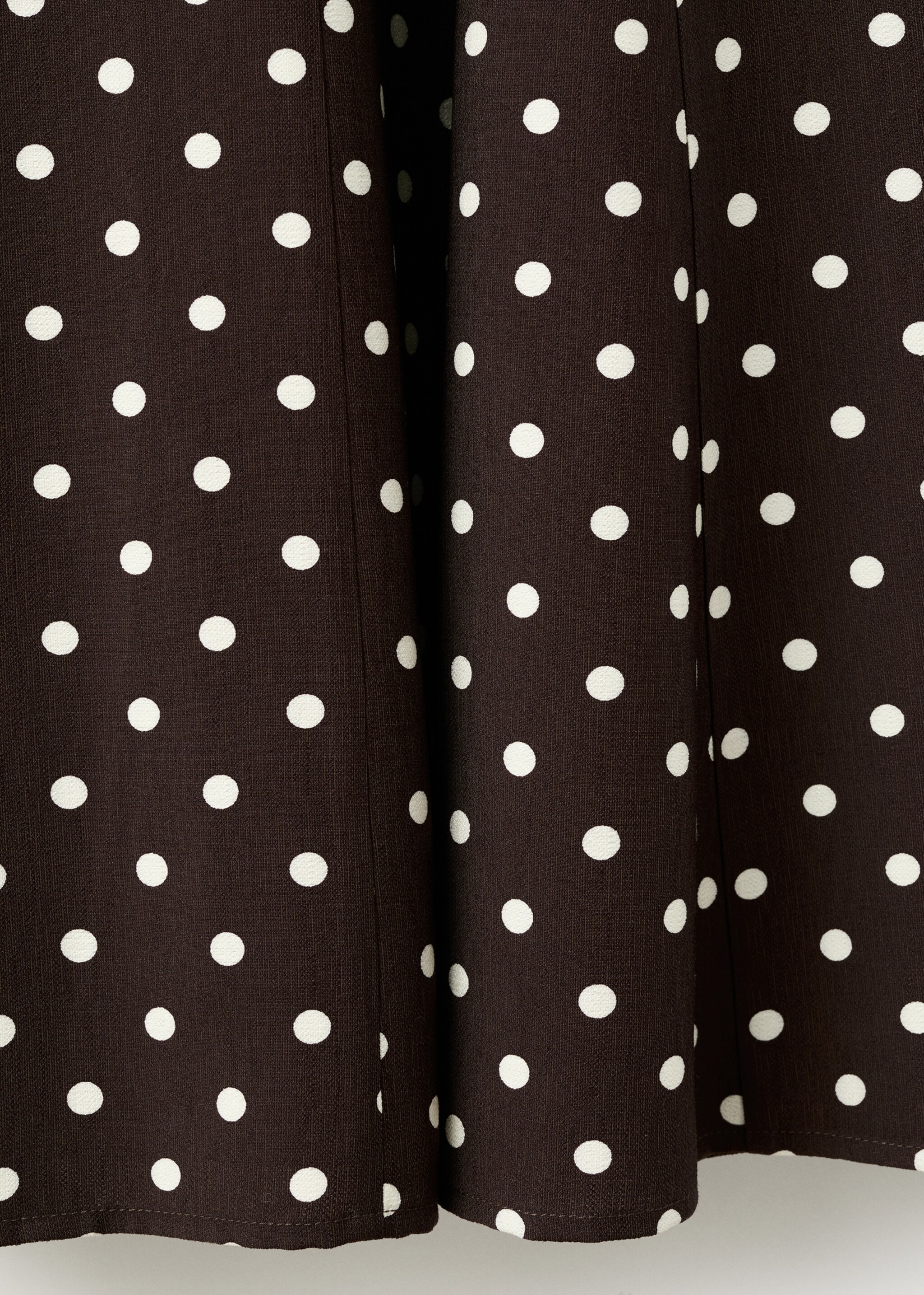 A-line polka-dot dress - Details of the article 0, Chocolate. Ref: 17067909-00.