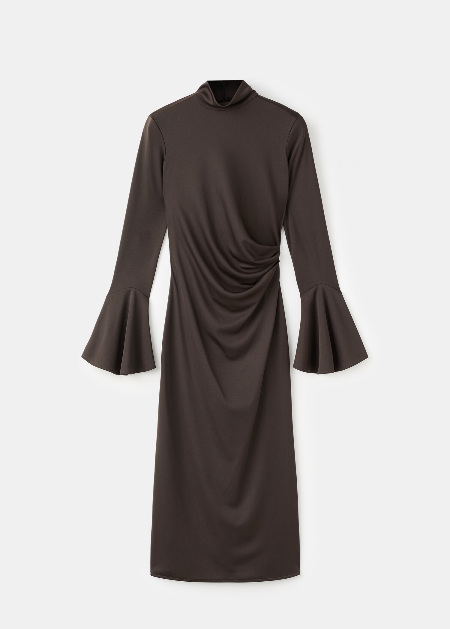 Fitted dress with bell sleeves - Article without model