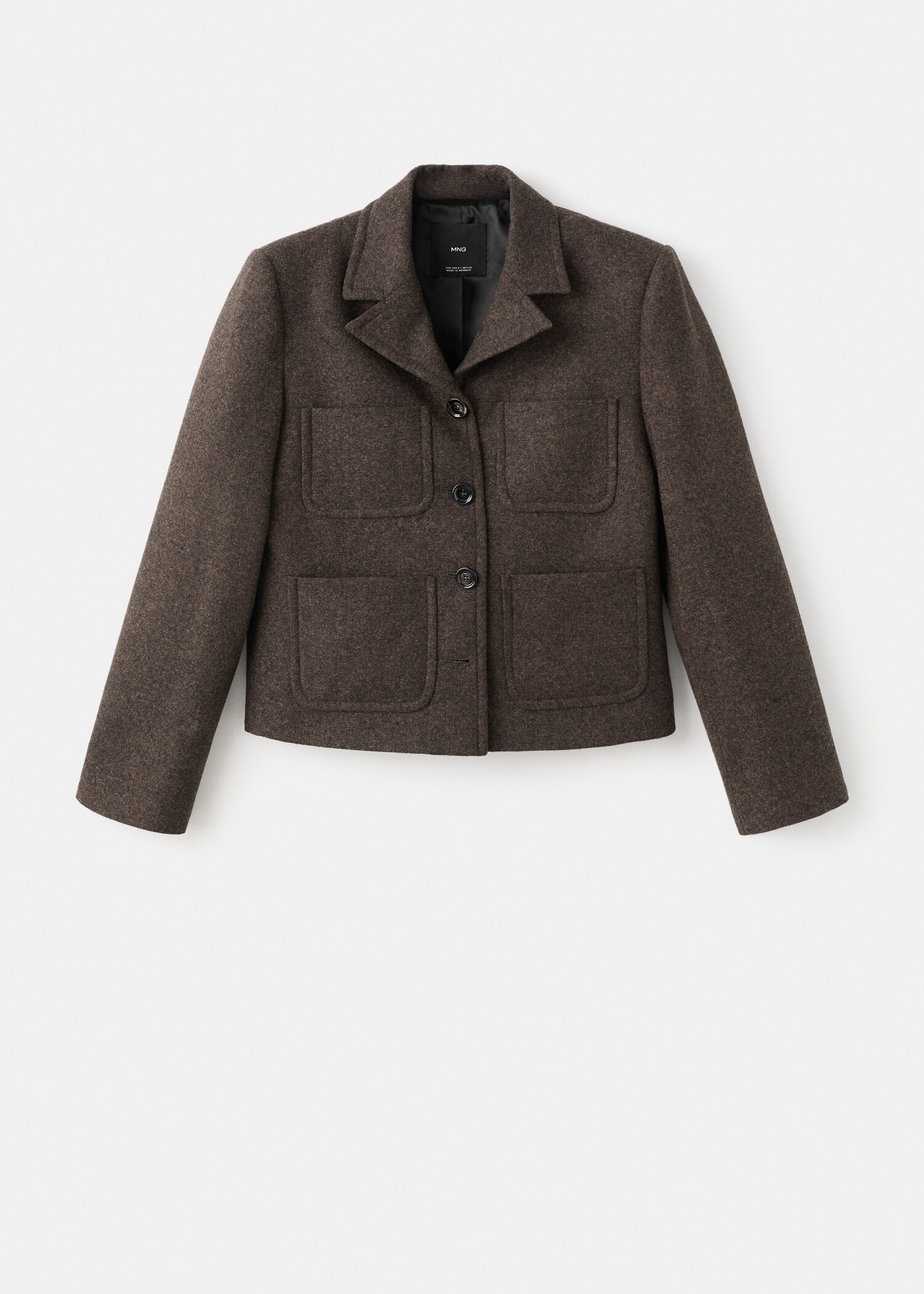 Speckled wool jacket with pockets - Article without model