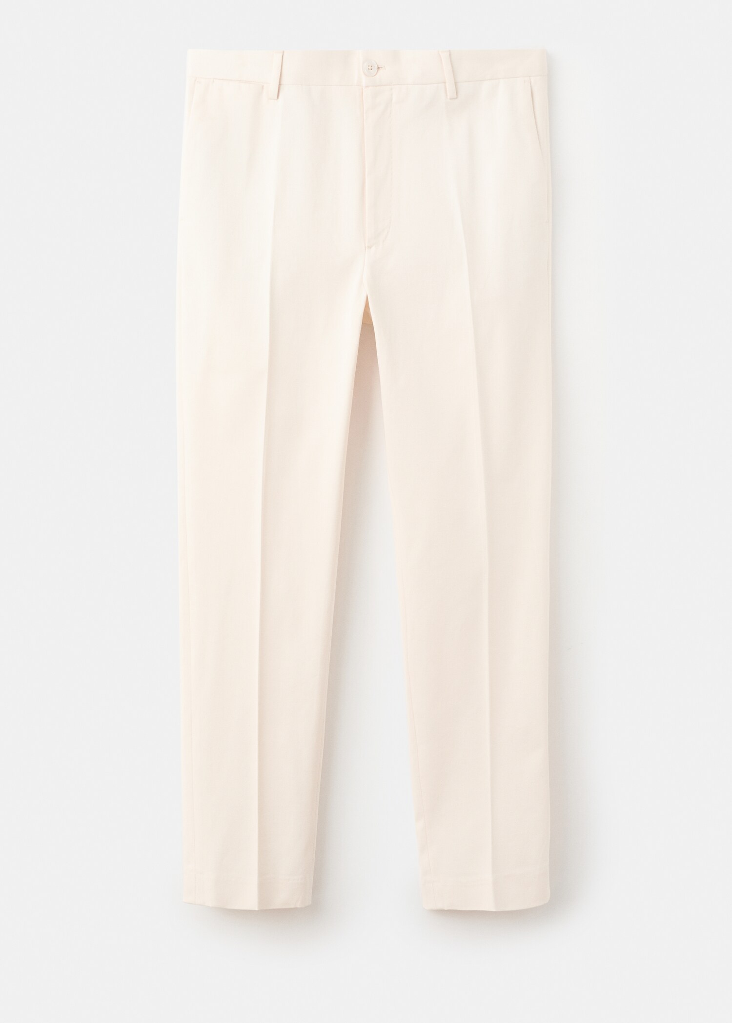 Regular fit pleated cotton trousers - Article without model