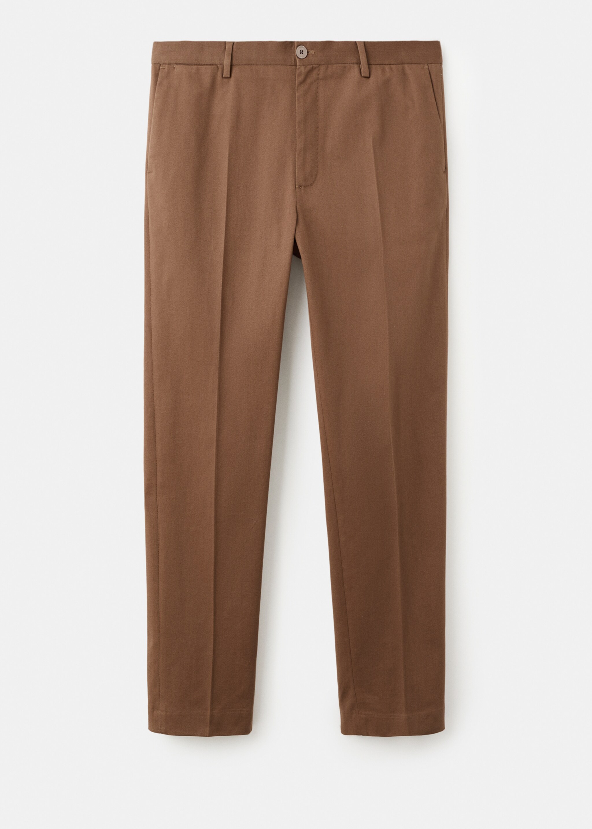 Pantalón regular fit algodón pinzas - Artículo sin modelo, Naranja. Ref: 17068266-00.