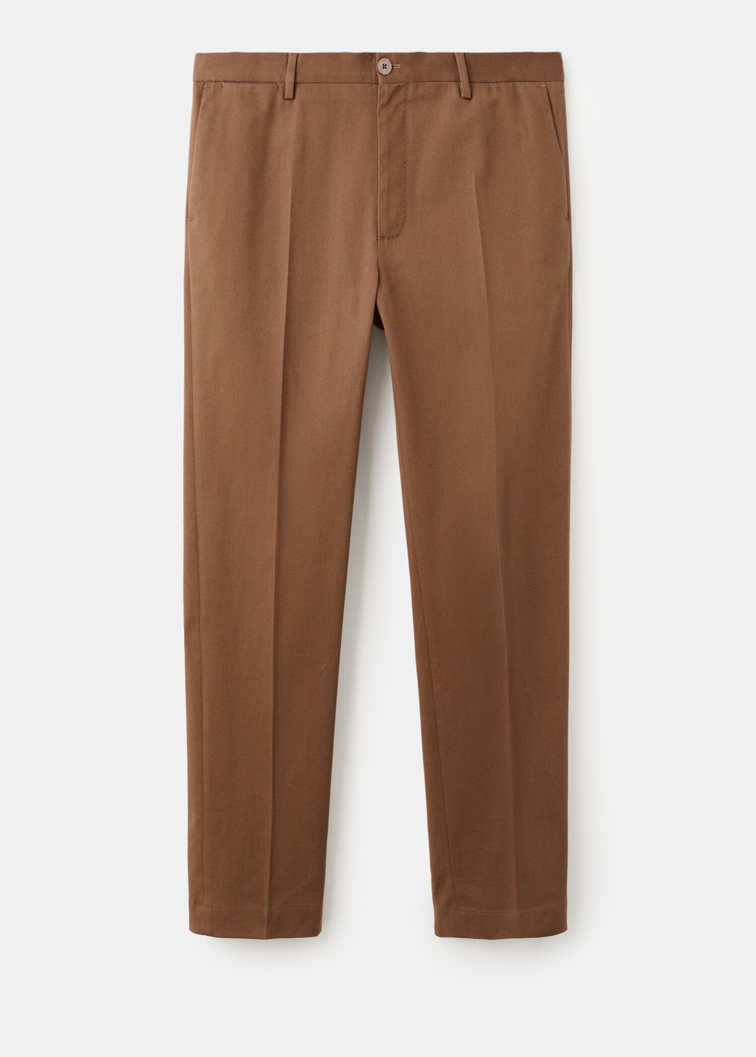 Regular fit pleated cotton trousers - Article without model