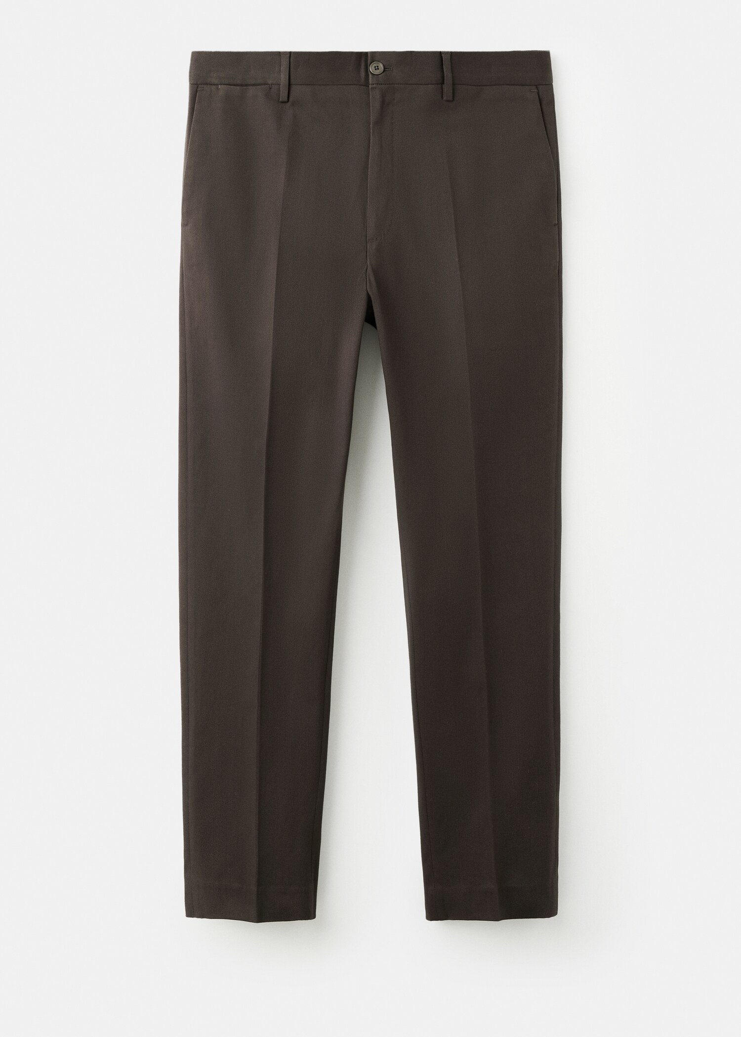 Regular fit pleated cotton trousers - Article without model
