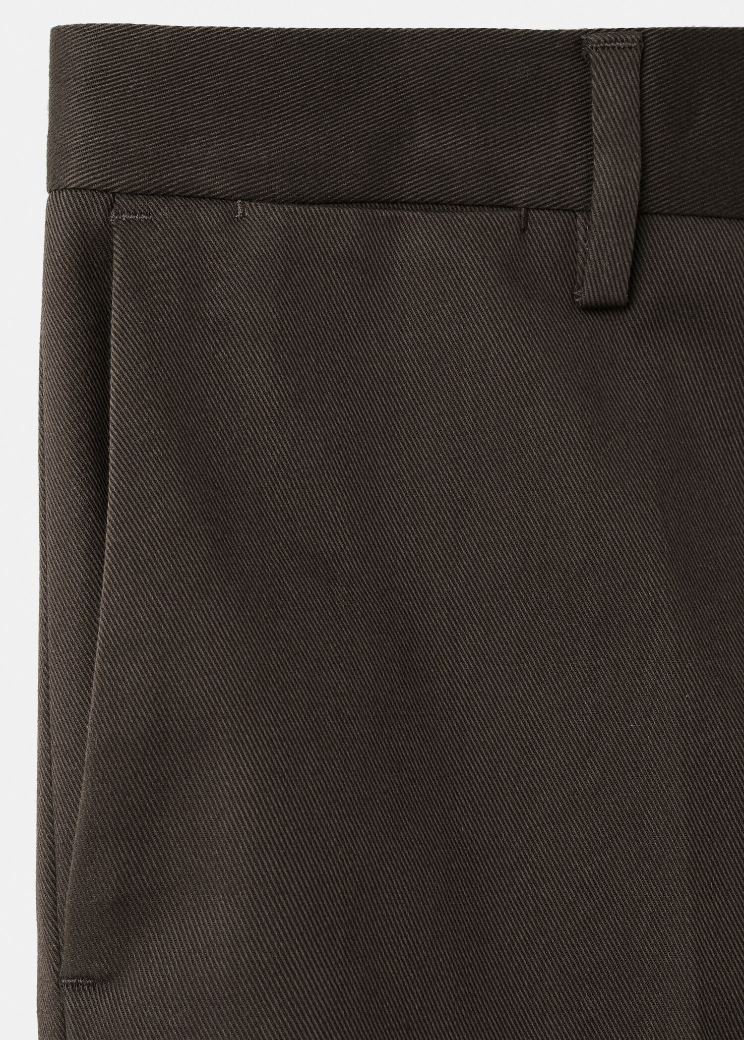 Regular fit pleated cotton trousers - Details of the article 0