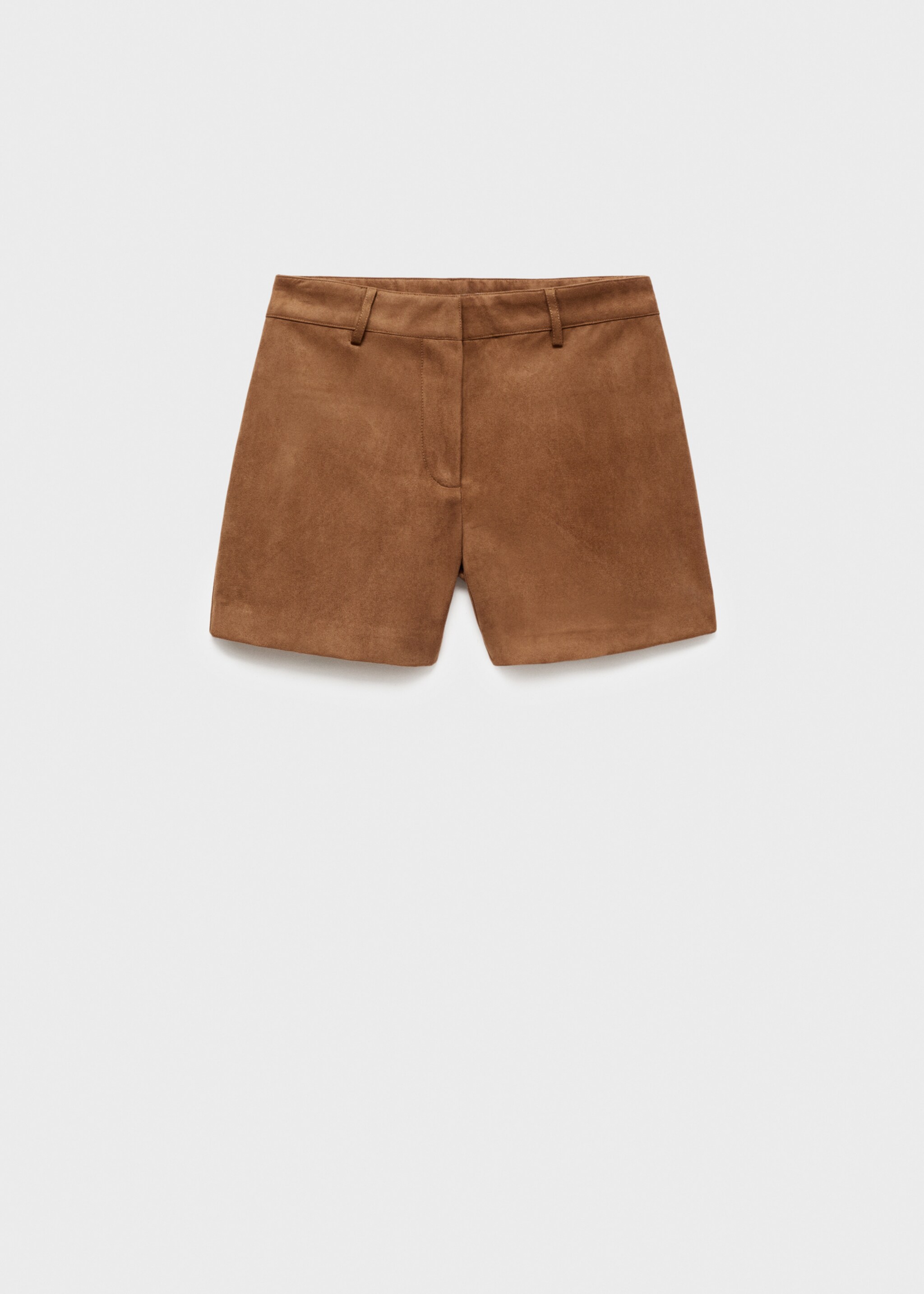 Suede-effect shorts - Article without model, Medium Brown. Ref: 17068267-00.