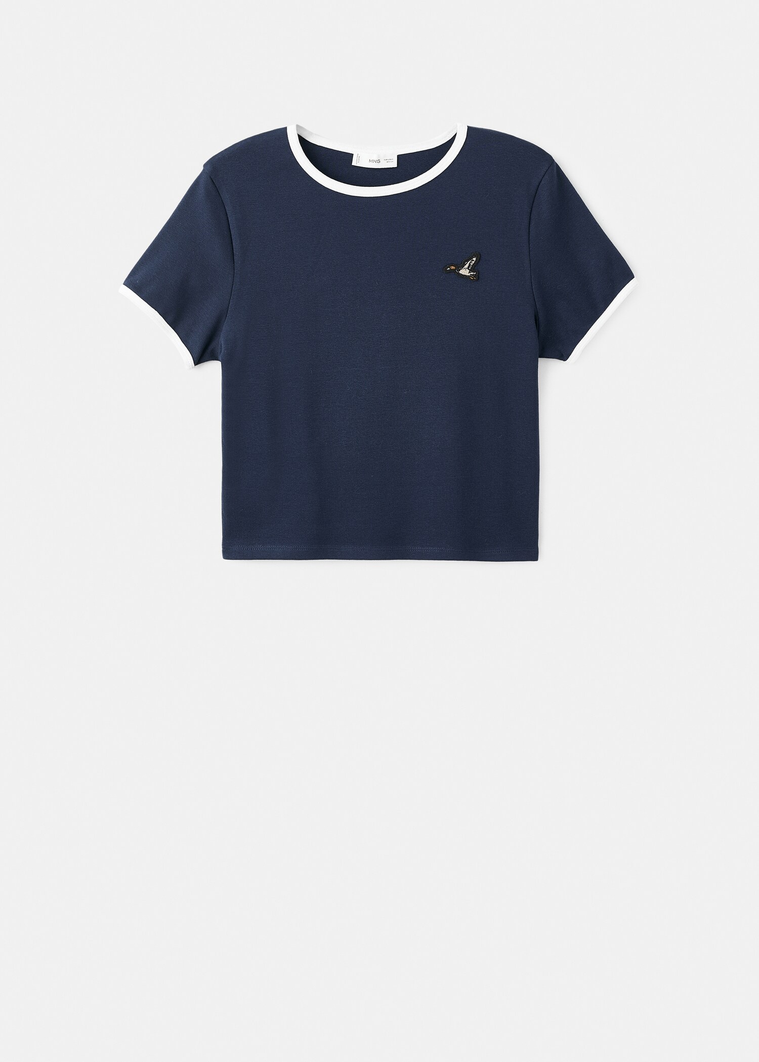 Embroidered cotton T-shirt - Article without model