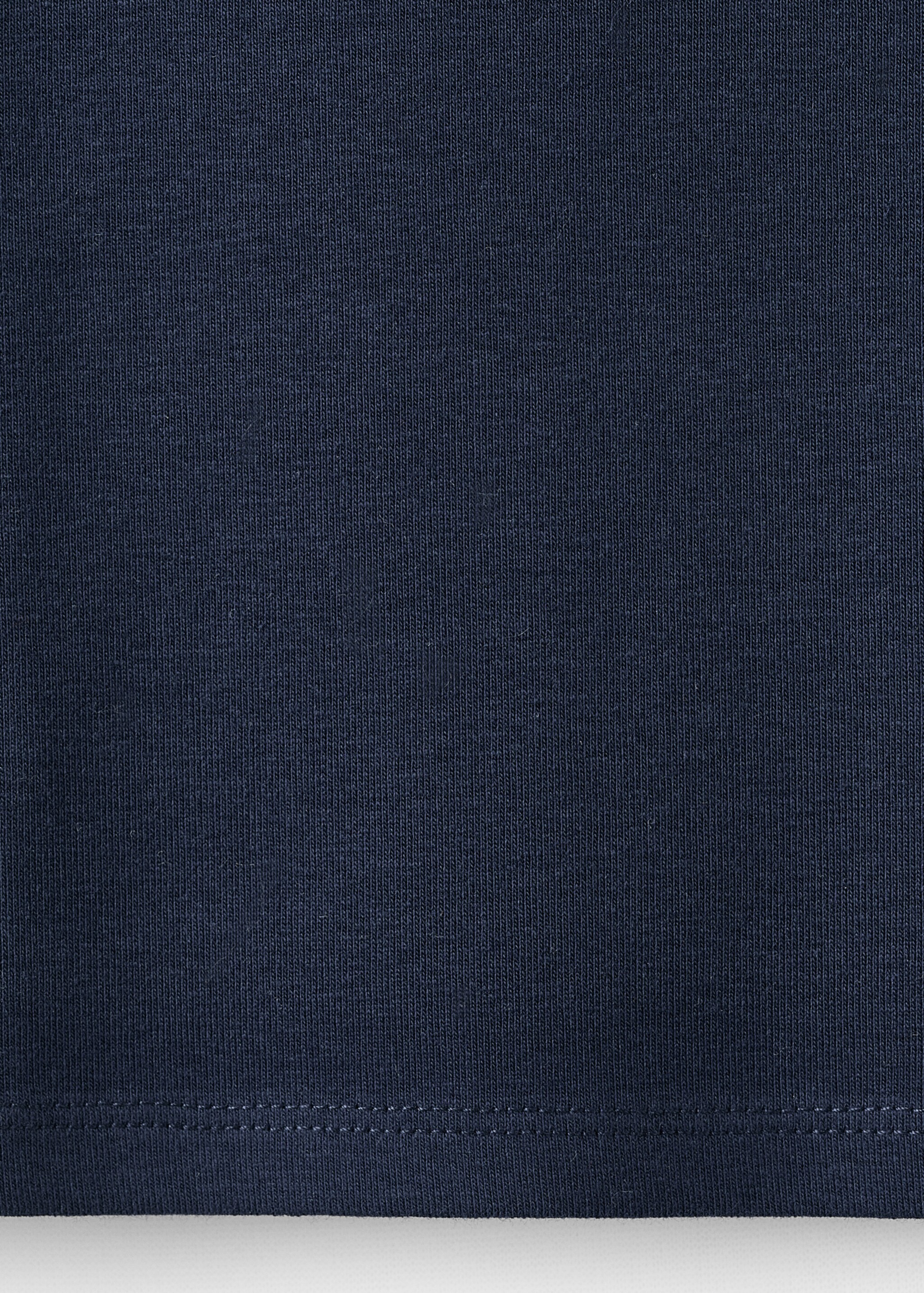 Embroidered cotton T-shirt - Details of the article 0, Navy. Ref: 17068269-00.