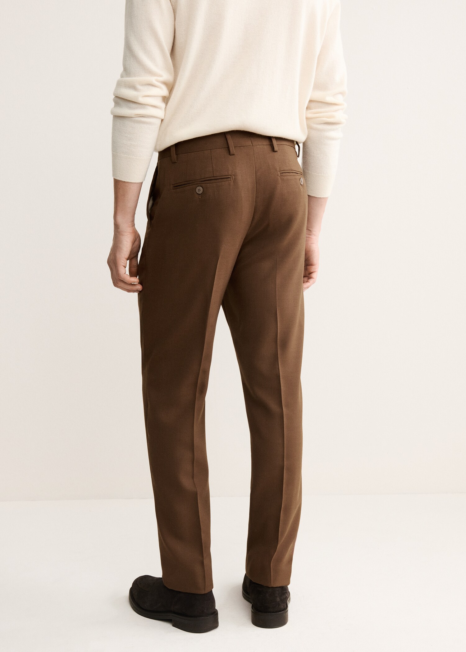 Italian wool flannel suit trousers - Reverse of the article