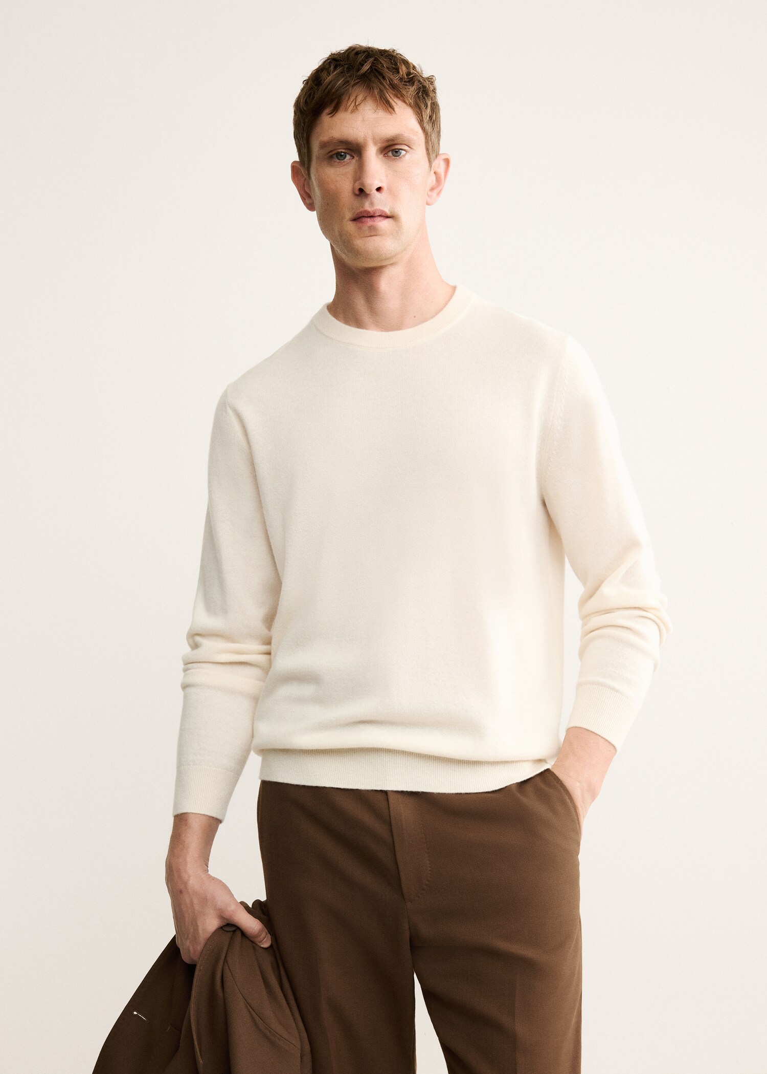 Camisola de 100% caxemira regular fit - Plano médio