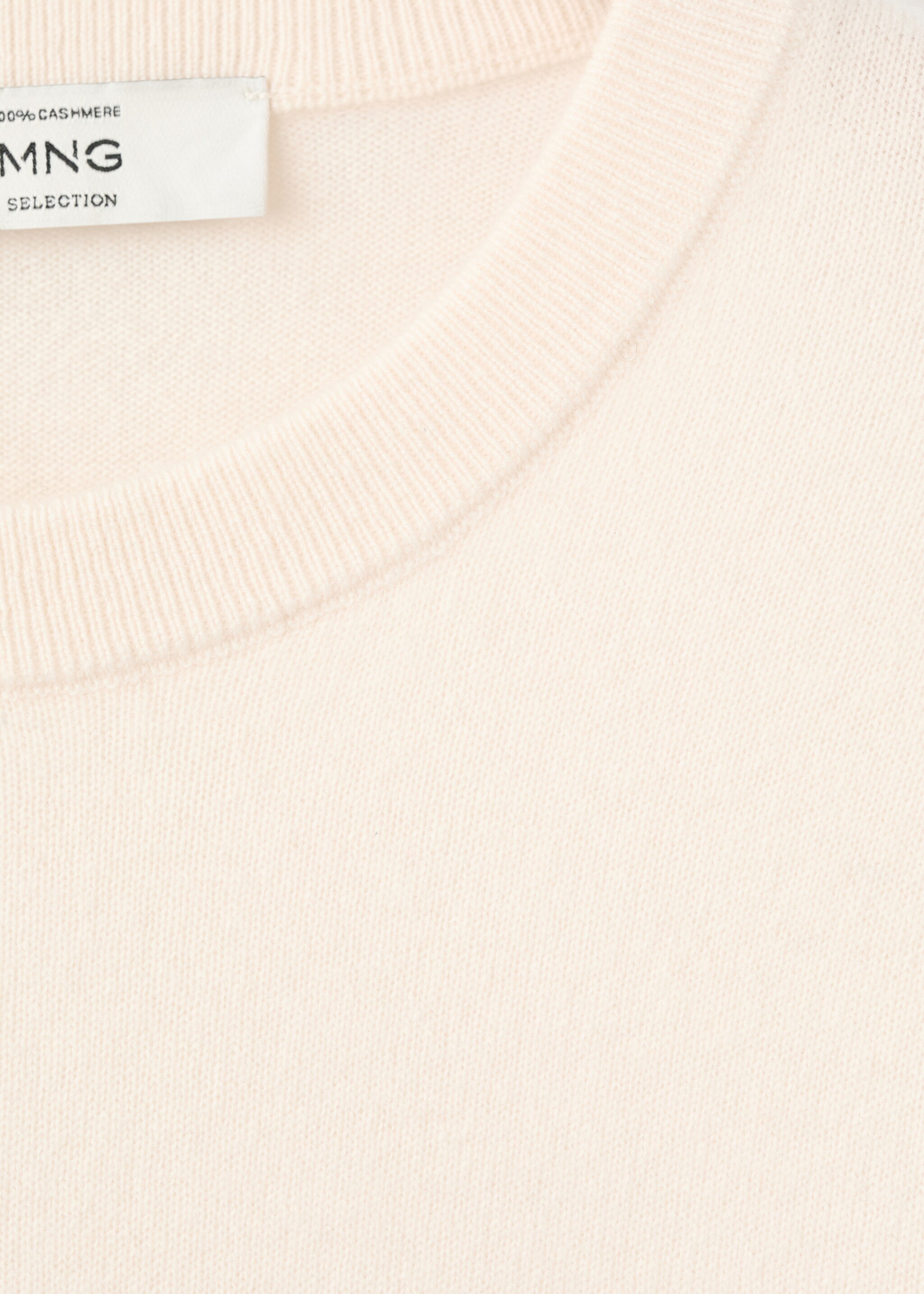 Camisola de 100% caxemira regular fit - Pormenor do artigo 8, Branco-marfim. Ref: 17068276-00.