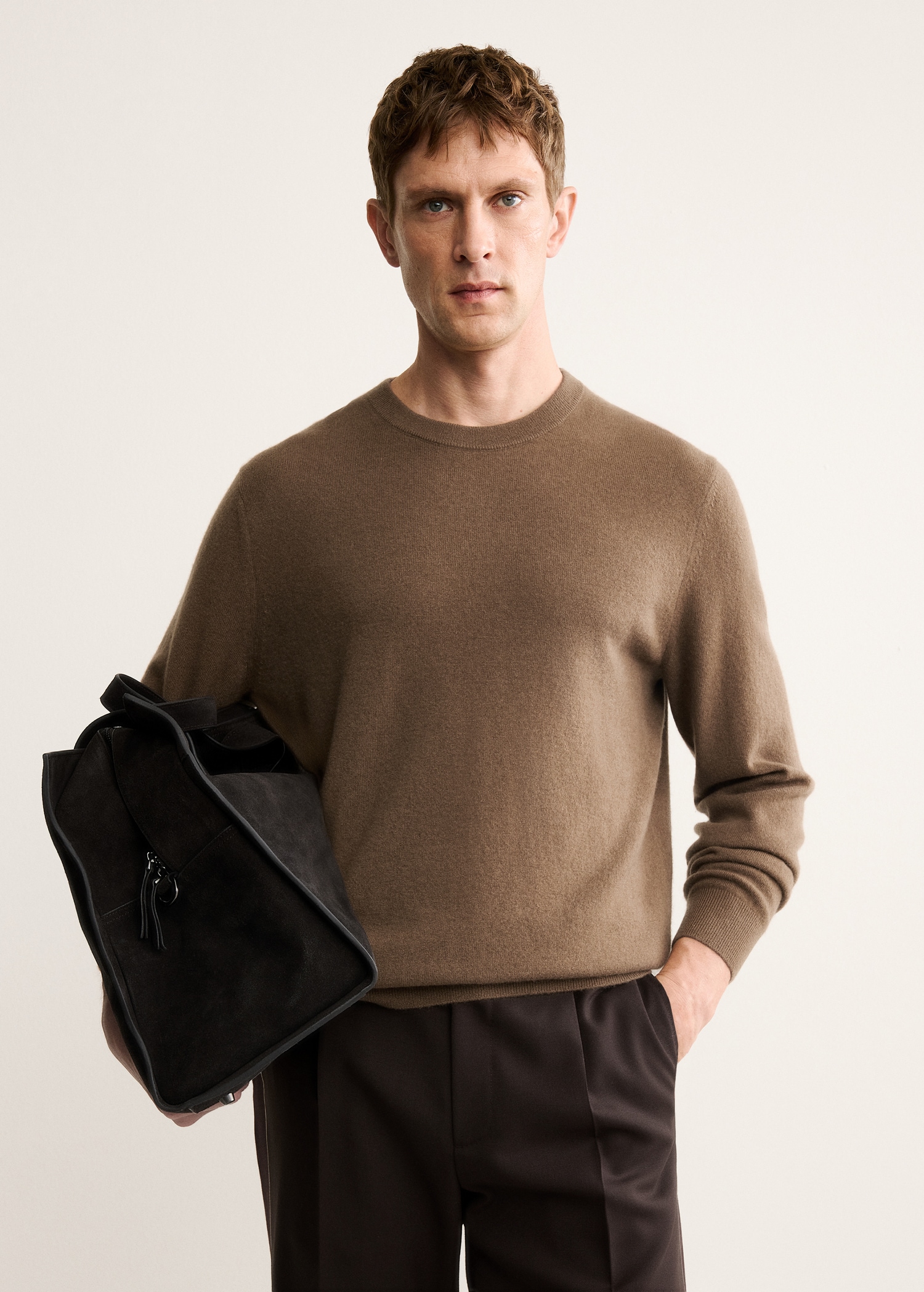 Camisola de 100% caxemira regular fit - Plano médio
