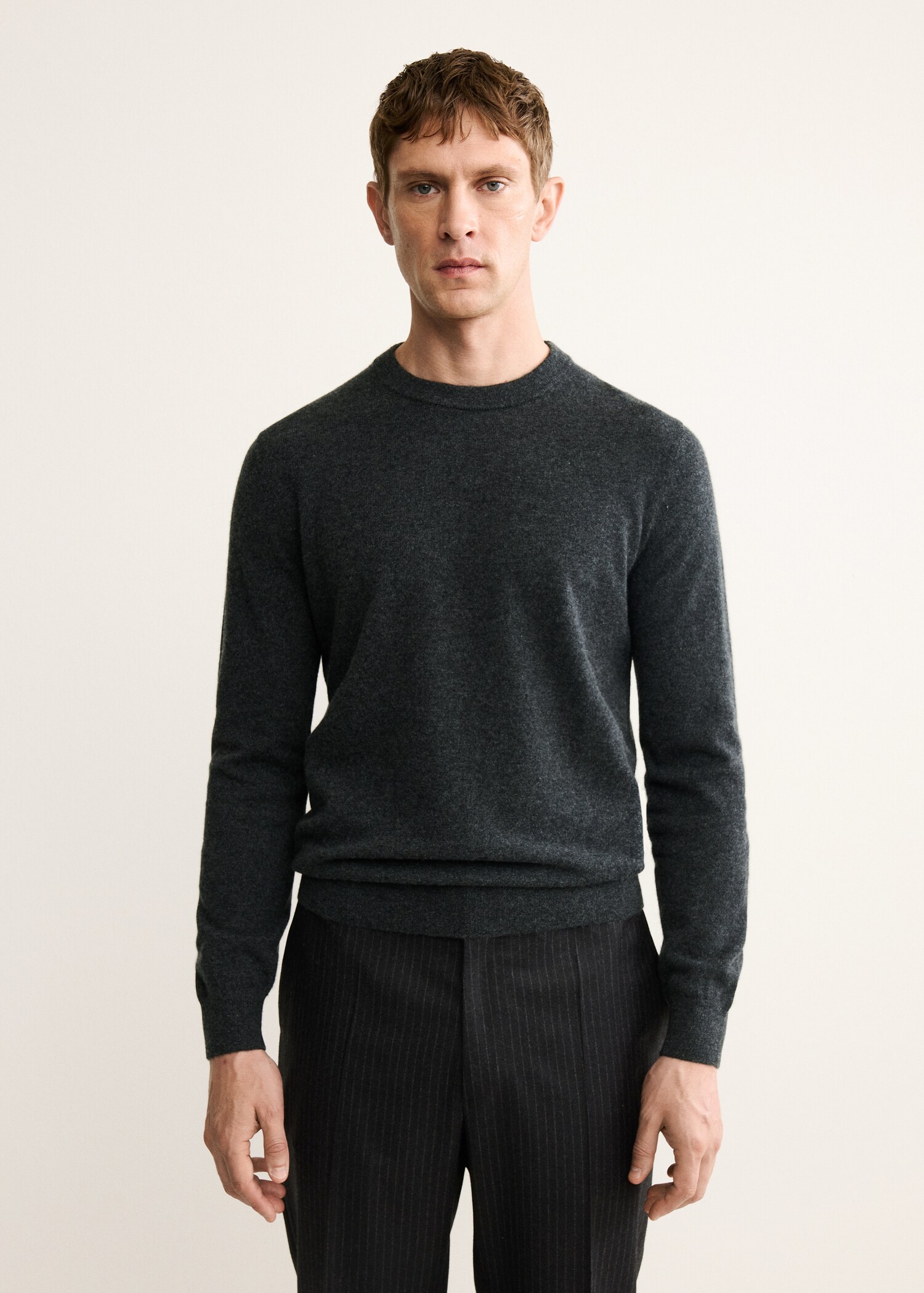 Camisola de 100% caxemira regular fit - Plano médio