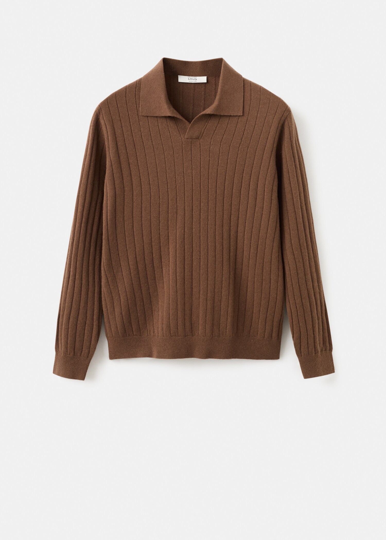 Camisola com estilo de polo de 100% caxemira - Artigo sem modelo