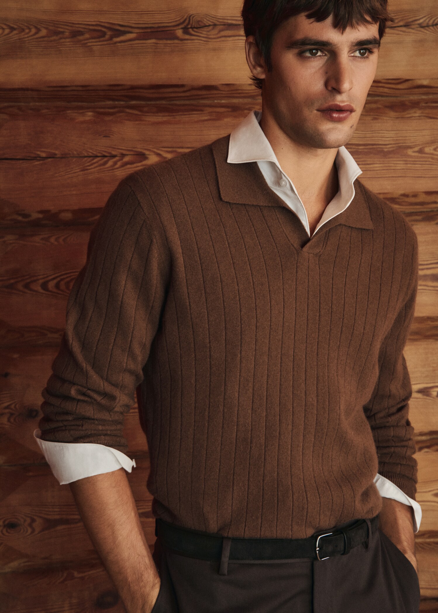 100% cashmere polo sweater - Details of the article 3