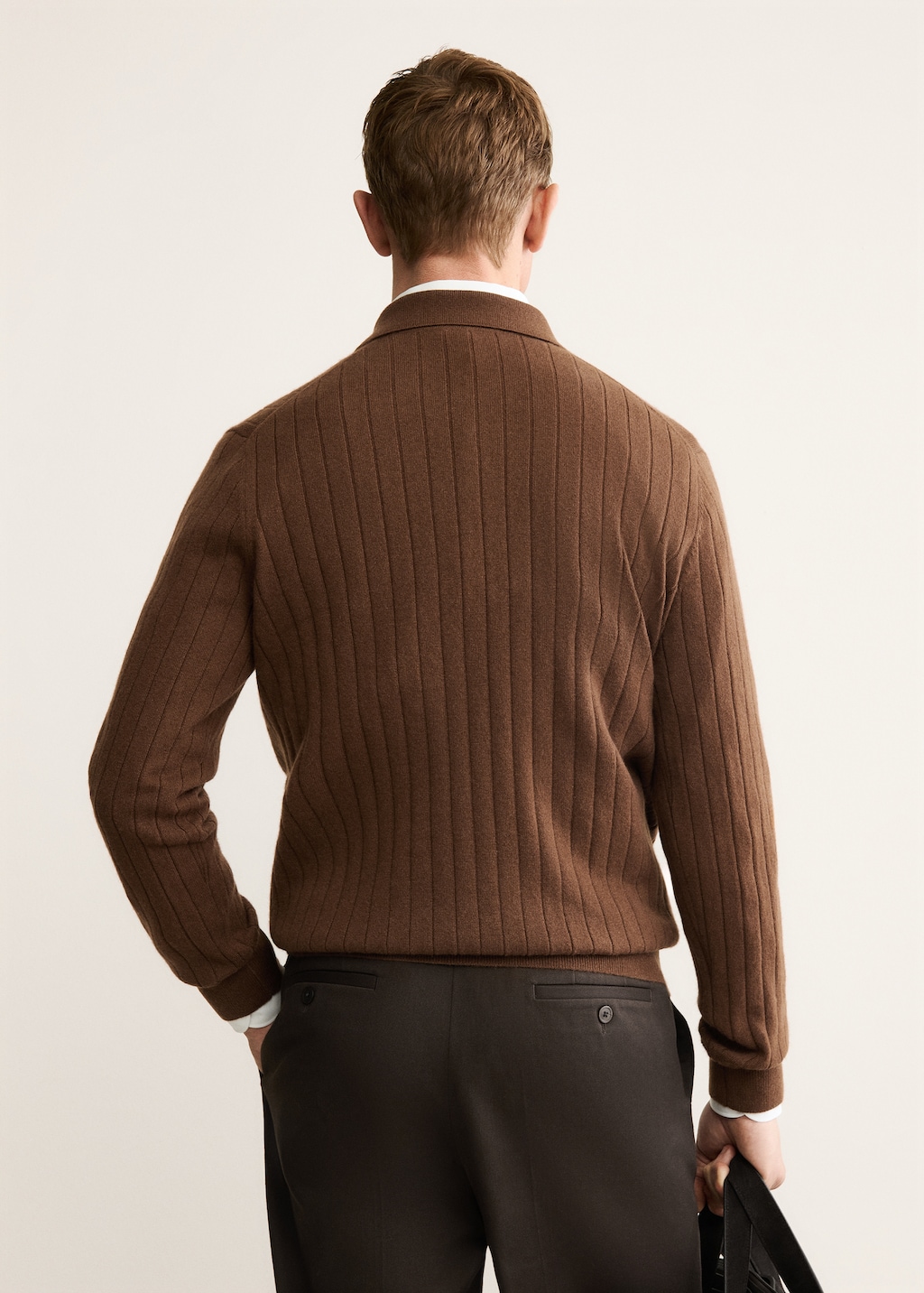 100% cashmere polo sweater