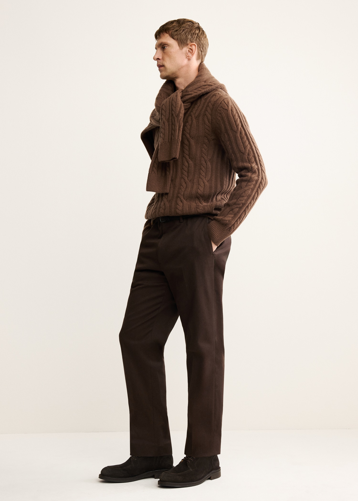 100% wool braided sweater - Details of the article 2