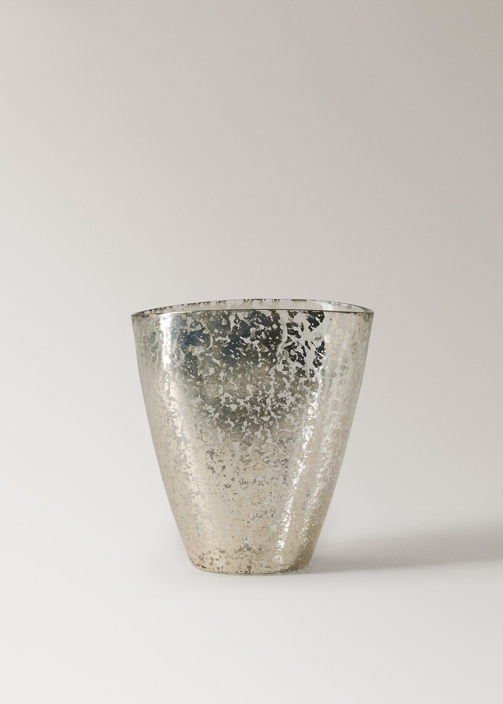 Small mercurised glass vase