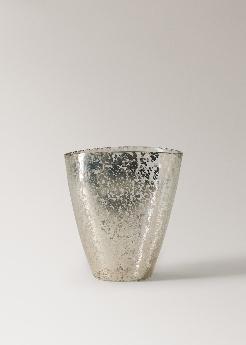 Small mercurised glass vase
