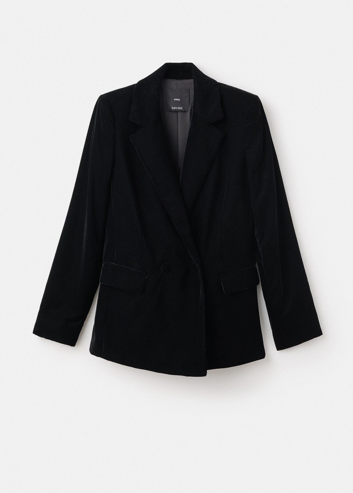 Double-breasted velvet jacket - Article without model