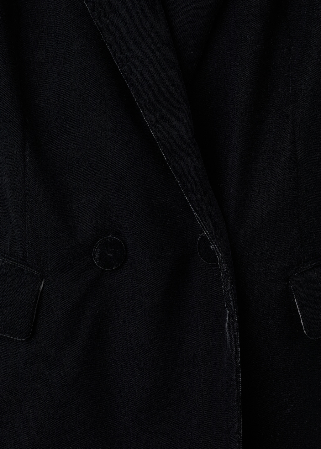 Double-breasted velvet jacket