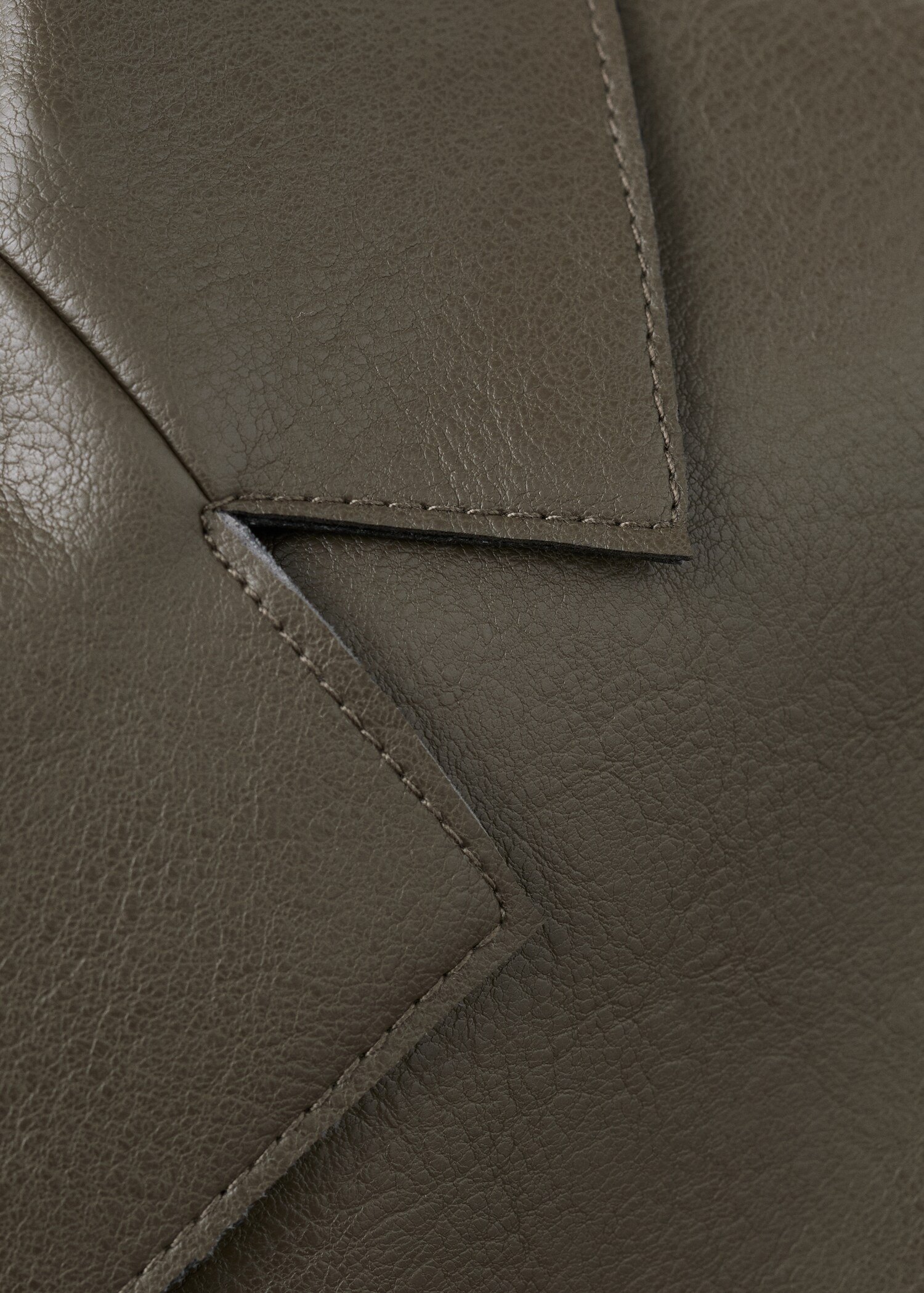 Leather-effect jacket with pockets - Details of the article 0