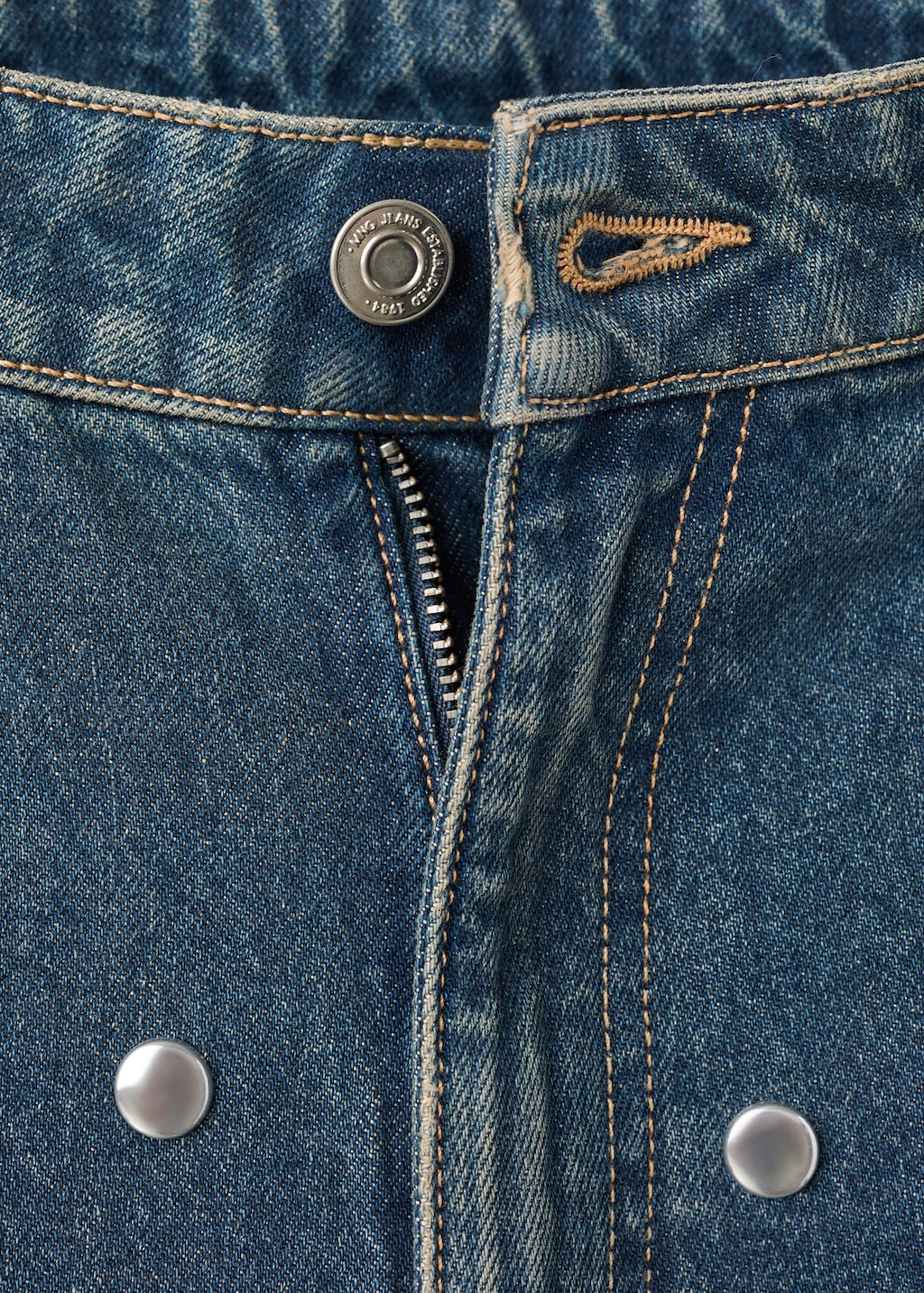 Straight-fit jeans with studs