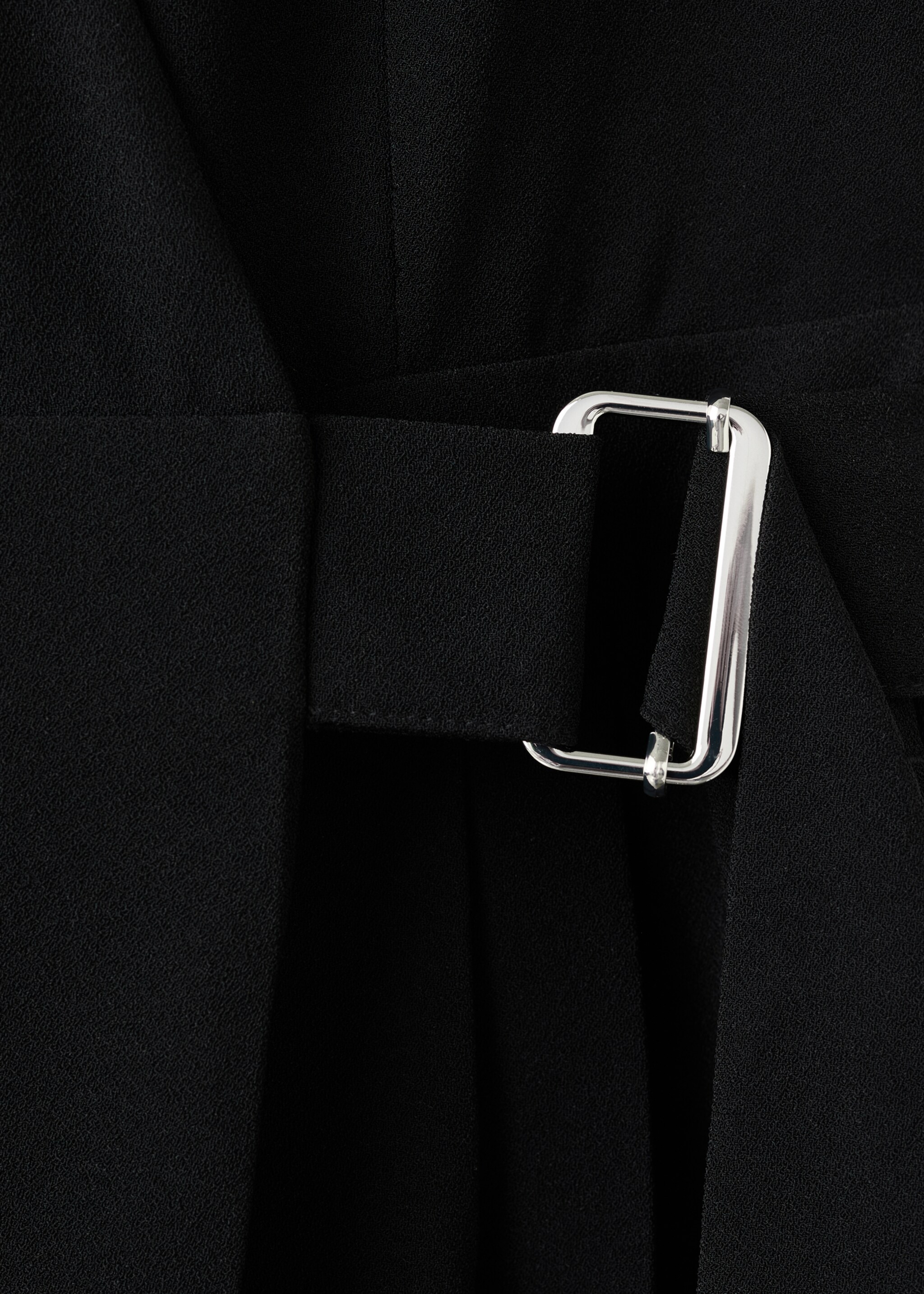 Belt wrap jumpsuit - Details of the article 0, Black. Ref: 17068292-00.