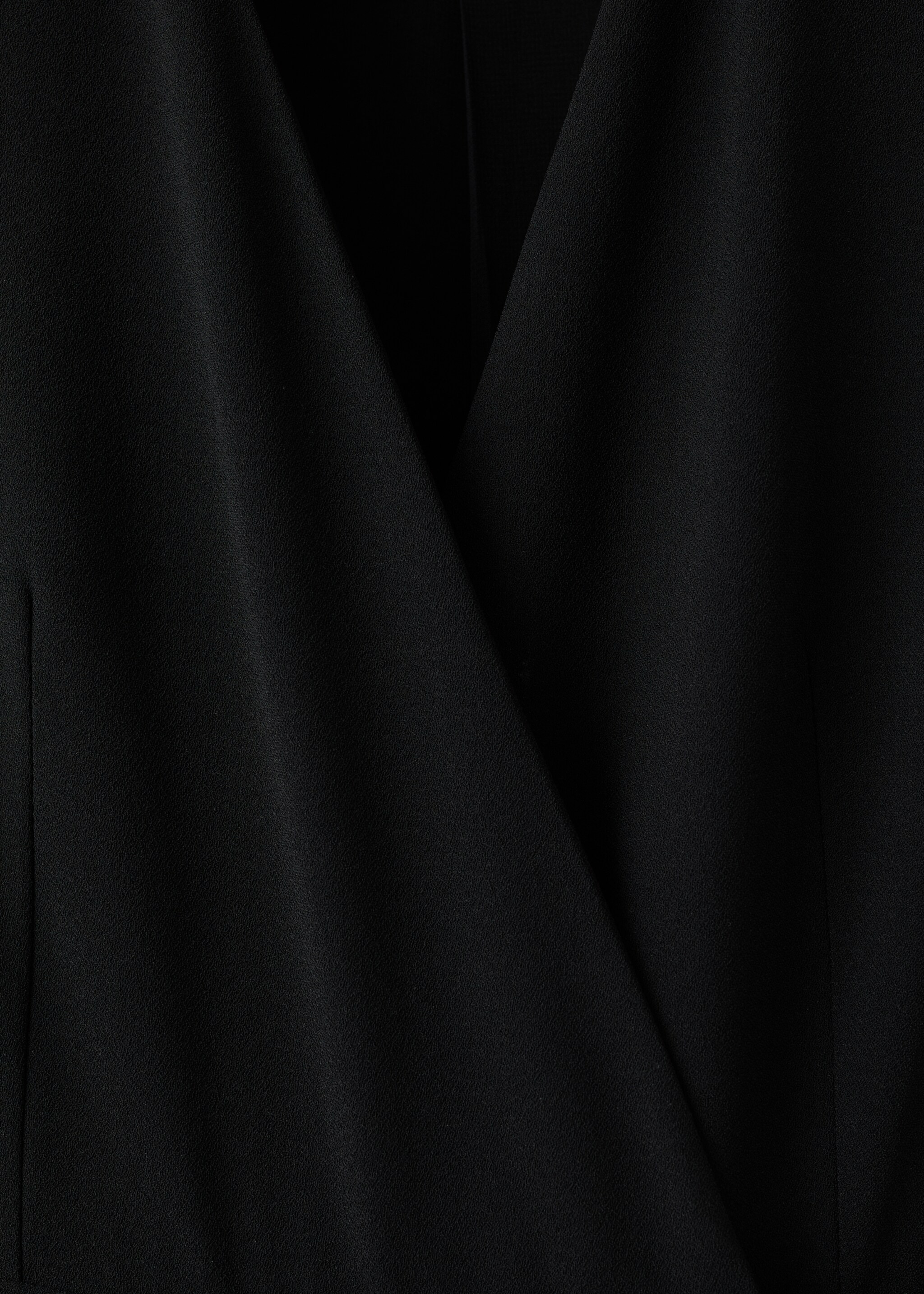 Belt wrap jumpsuit - Details of the article 8, Black. Ref: 17068292-00.