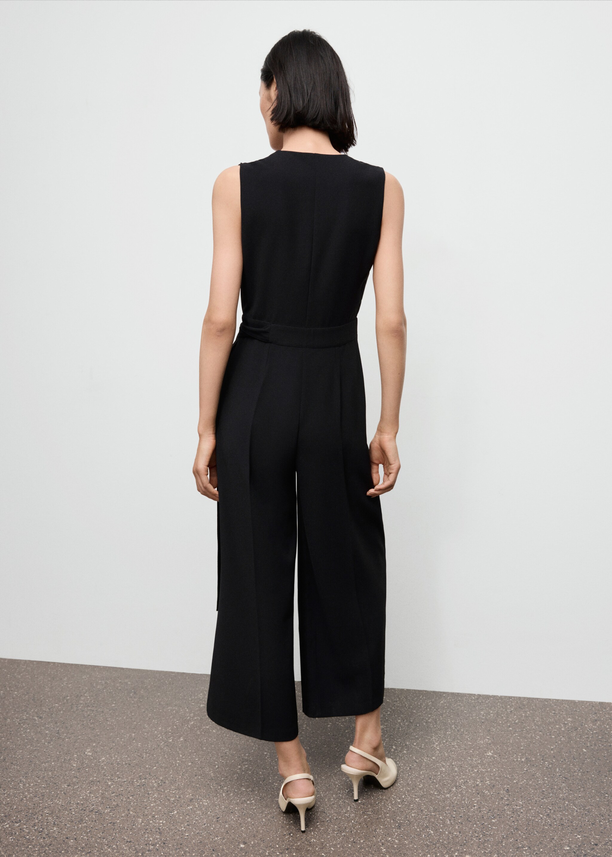 Belt wrap jumpsuit - Reverse of the article, Black. Ref: 17068292-00.