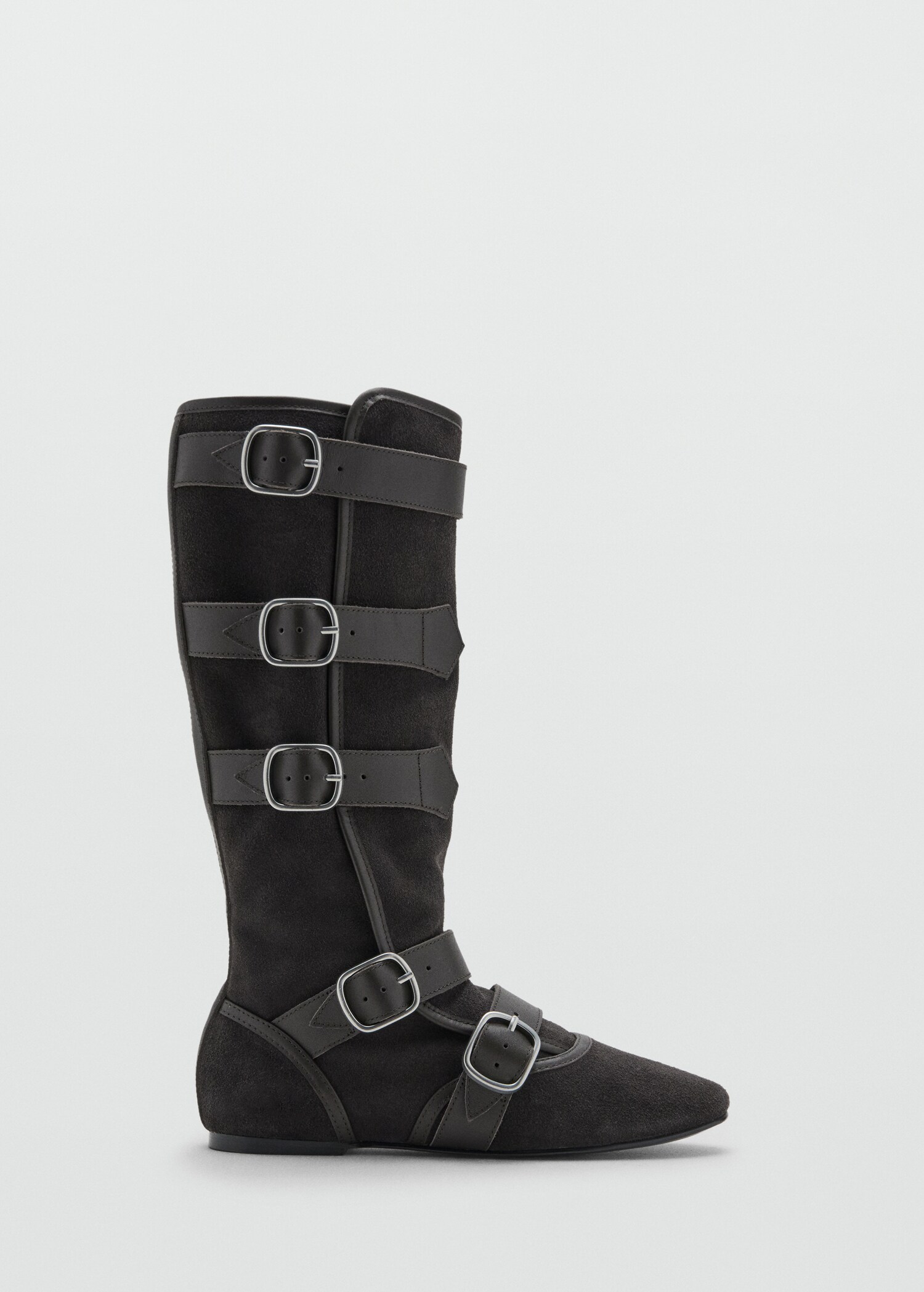 Suede boots with buckle - Article without model